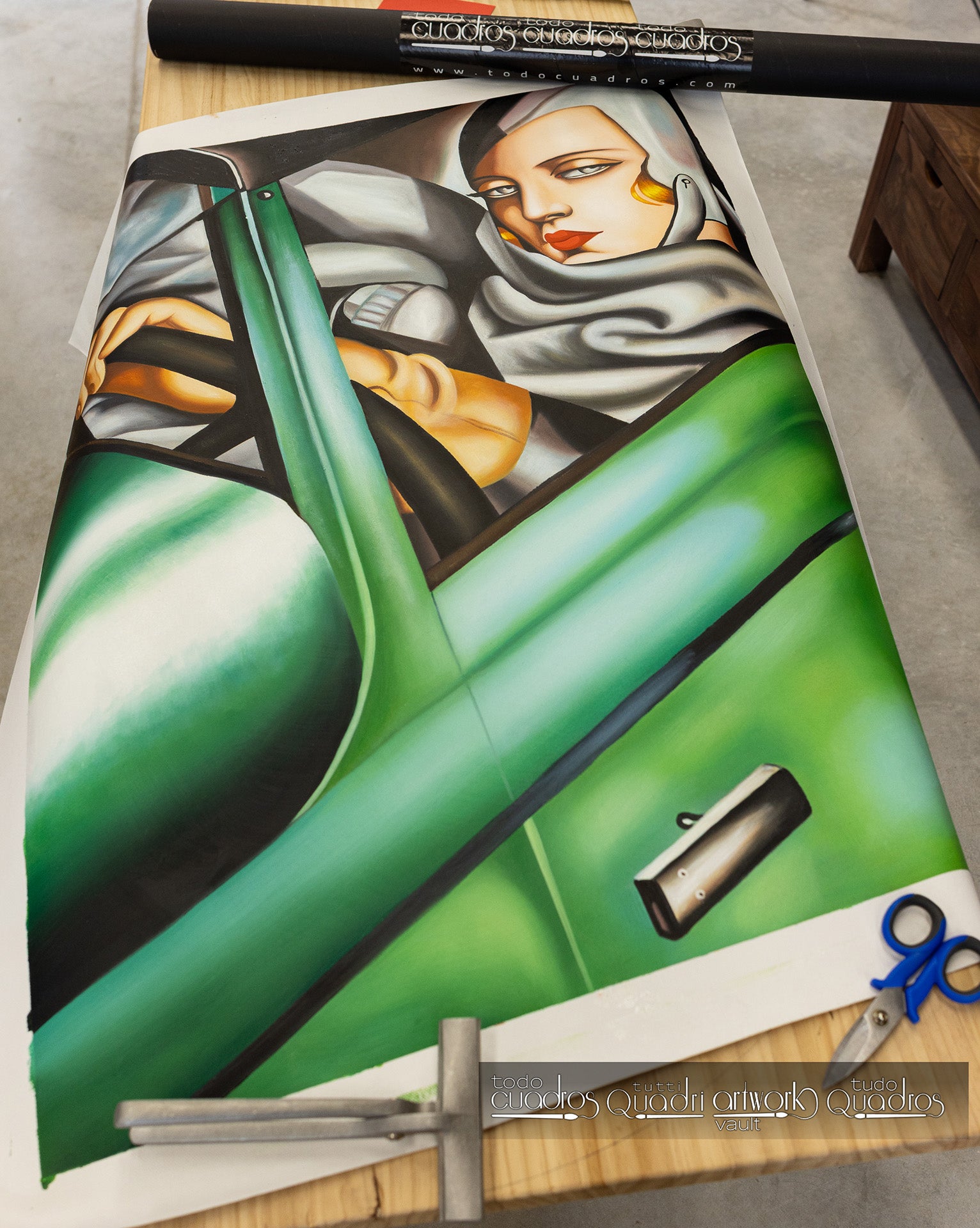 Autoportrait dans la Bugatti verte, Lempicka