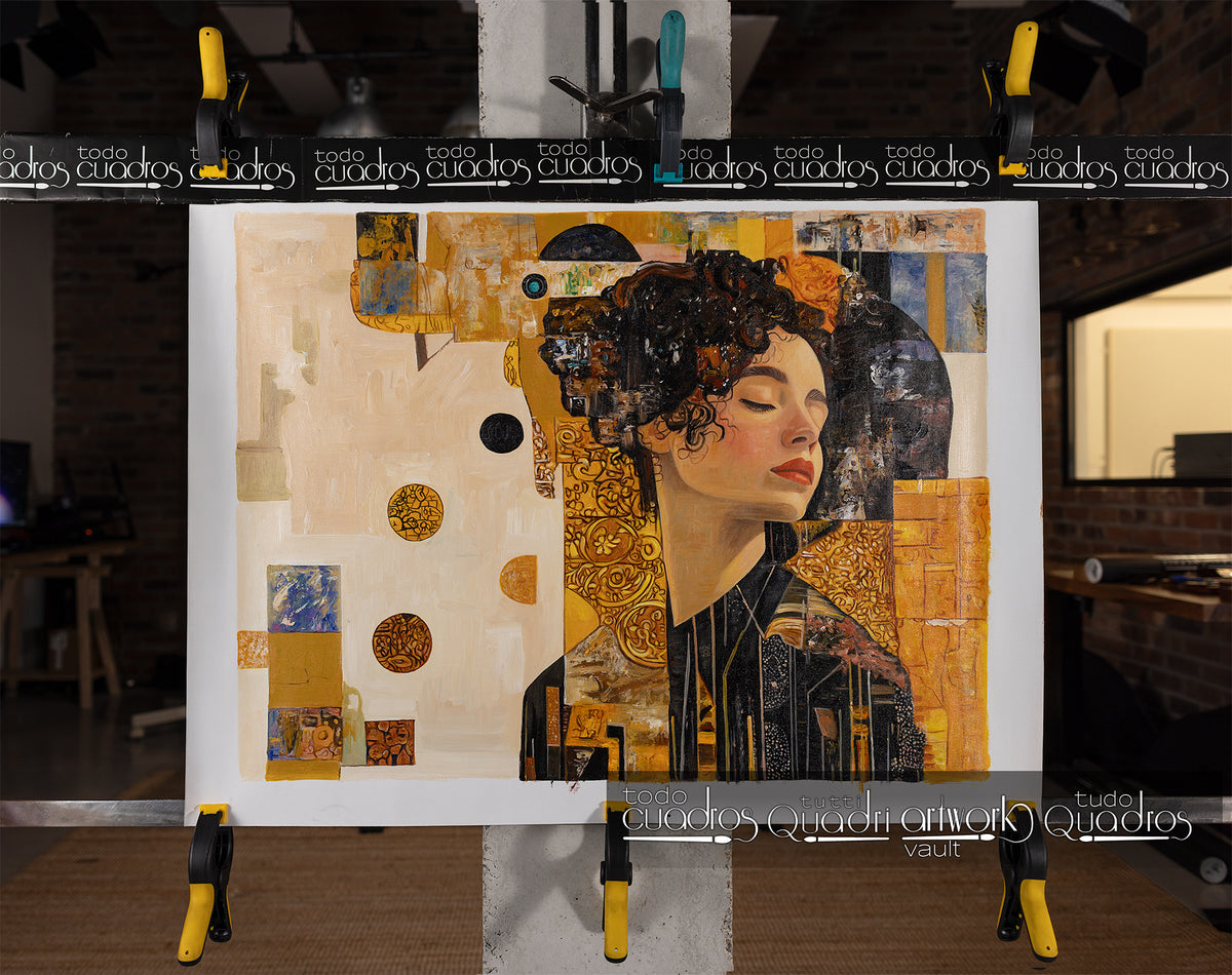 Portrait en or, style Klimt
