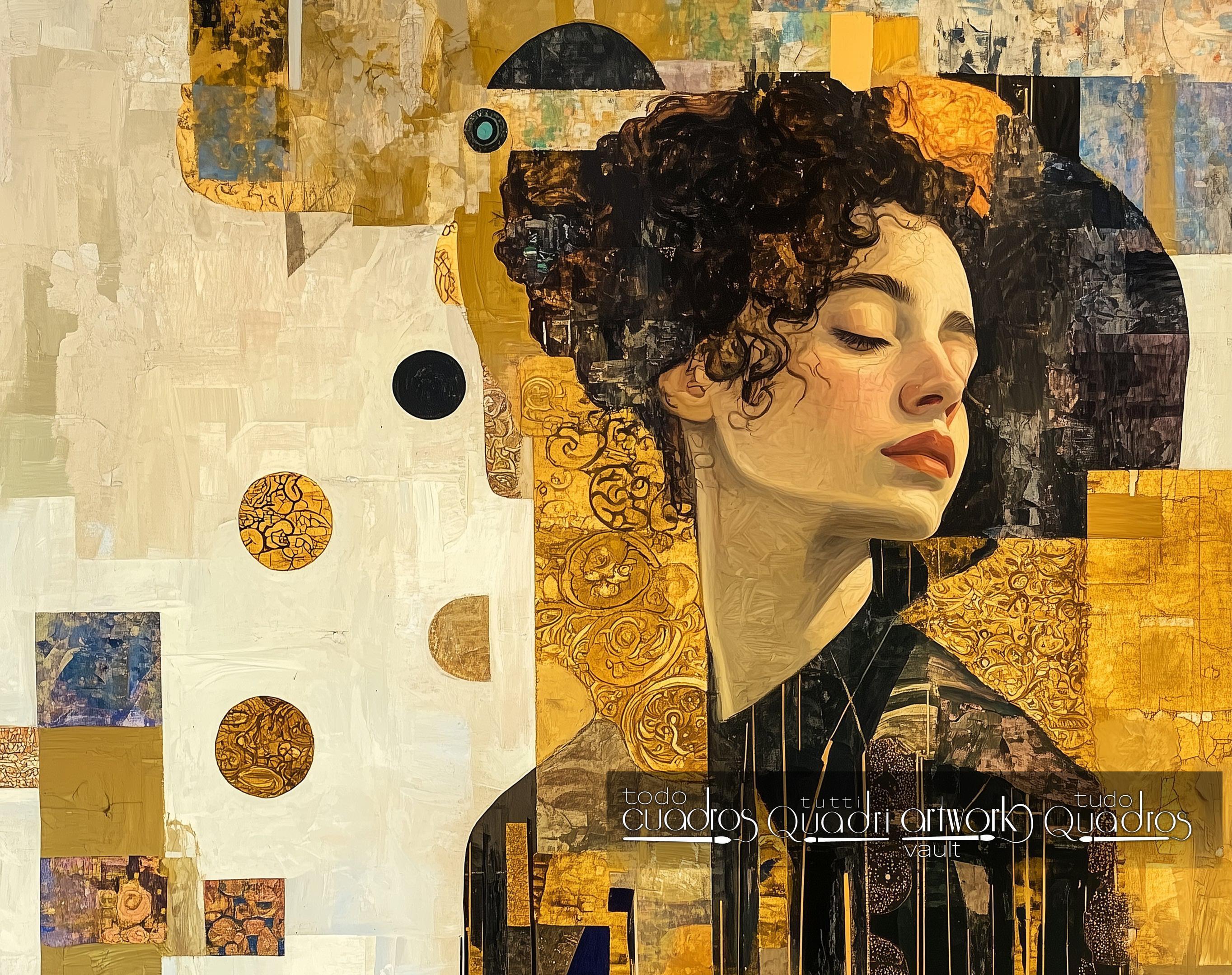 Portrait en or, style Klimt