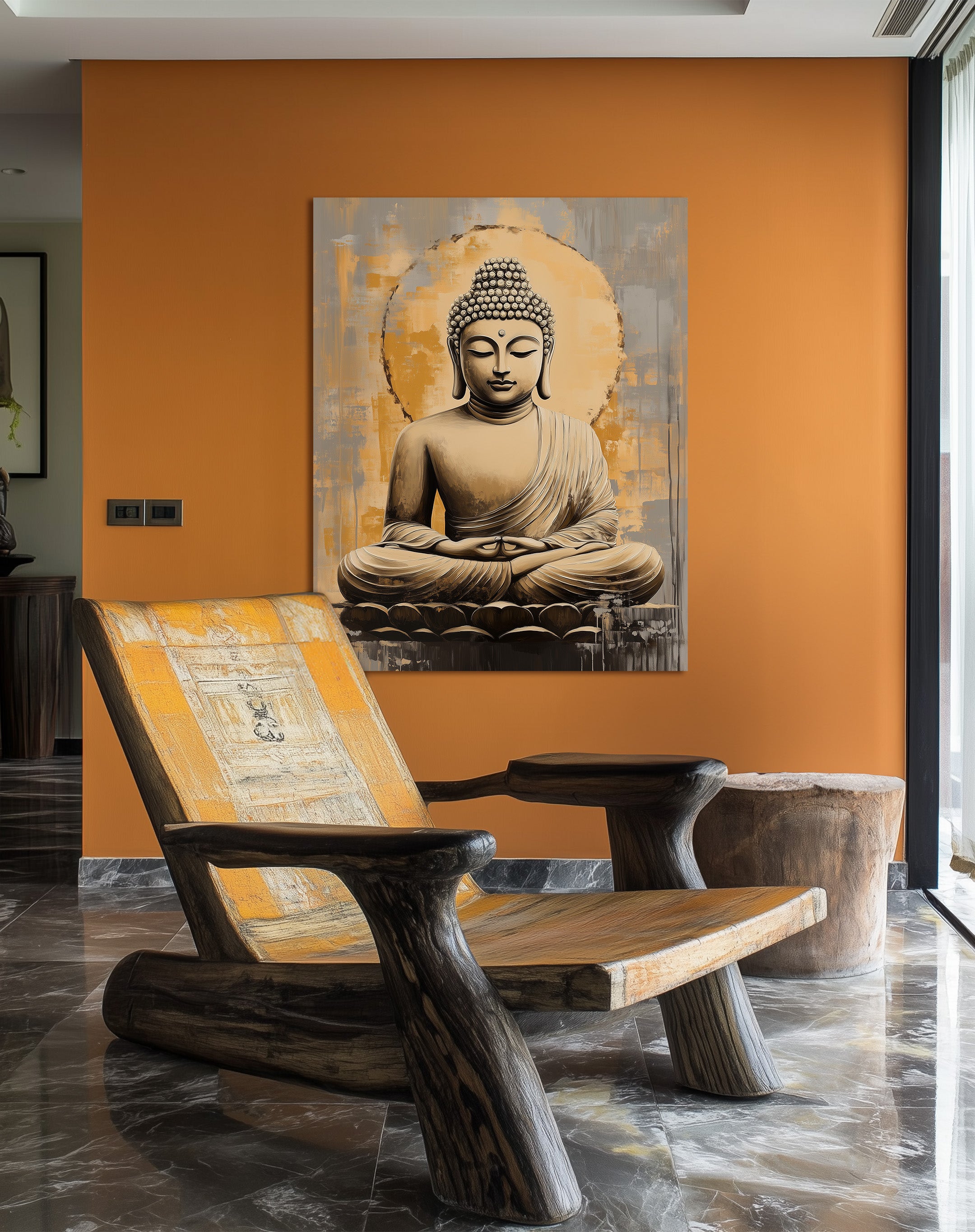 Bouddha parmi les ocres