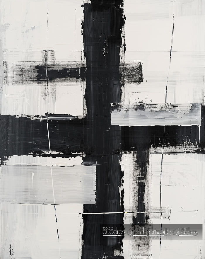 Intersection en noir et blanc