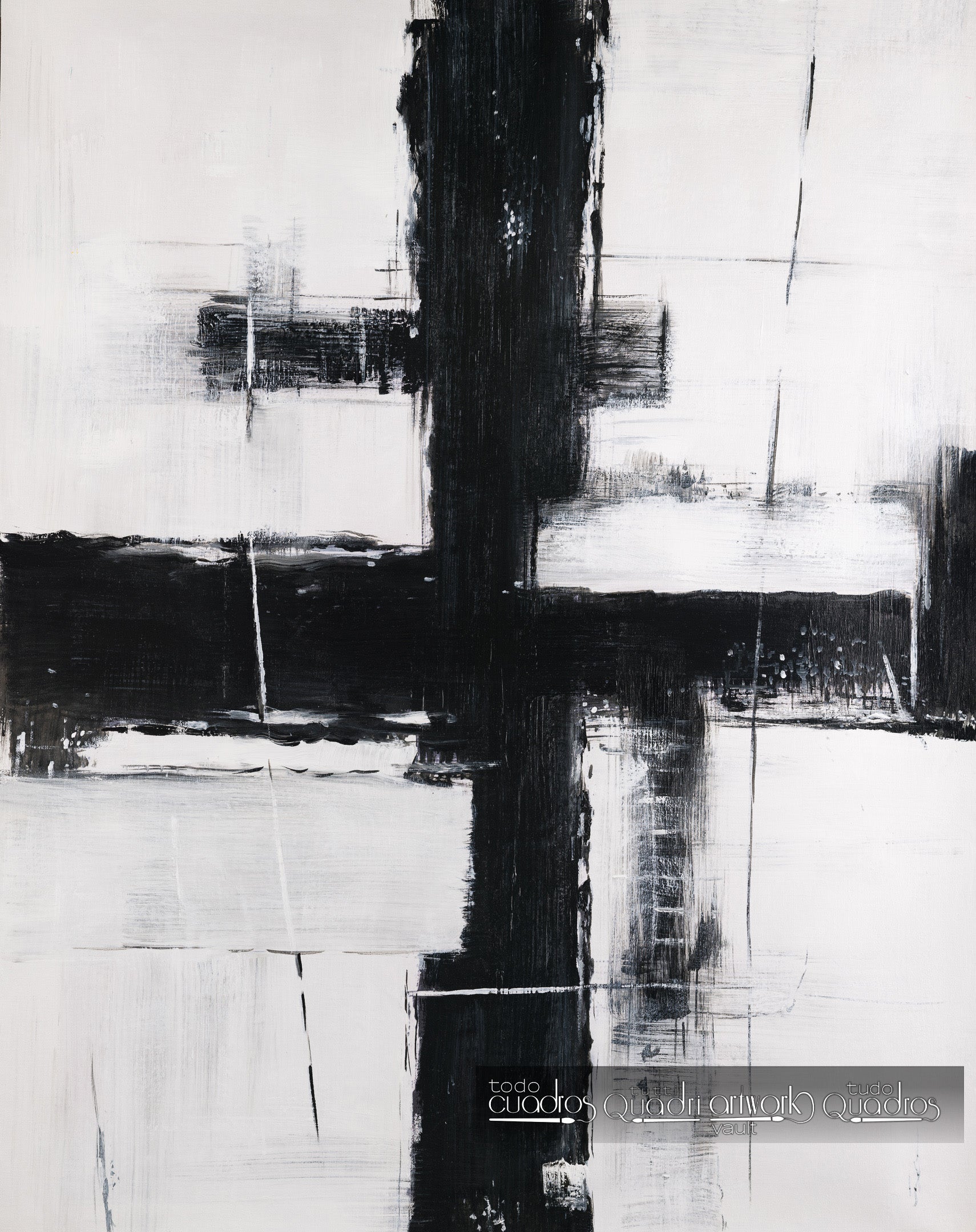 Intersection en noir et blanc