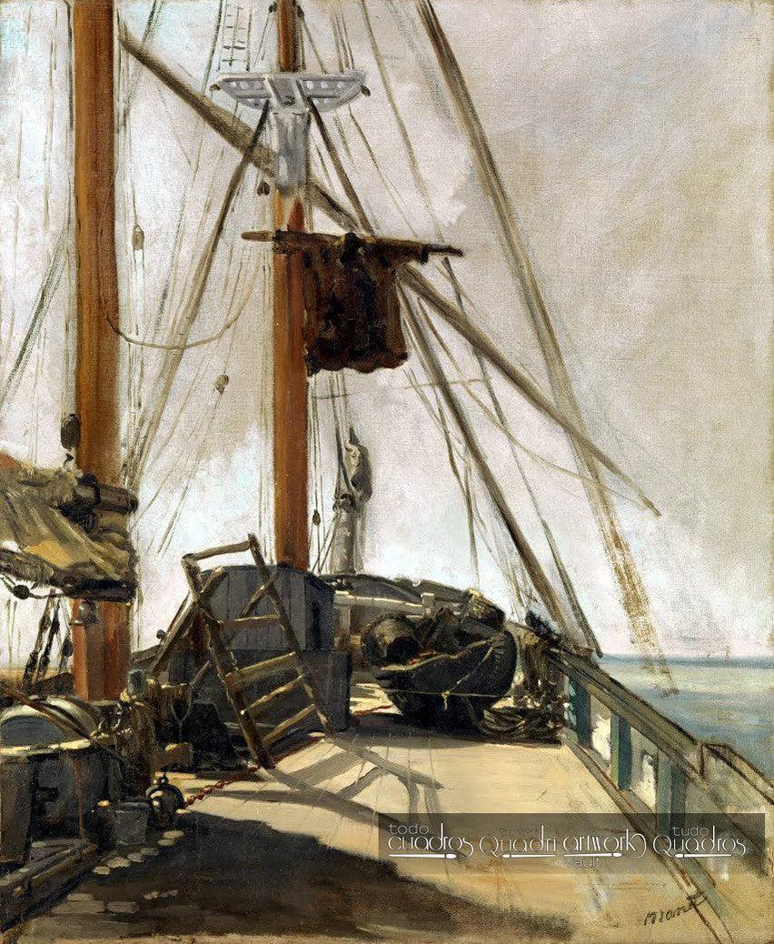 Le pont d'un bateau, Manet
