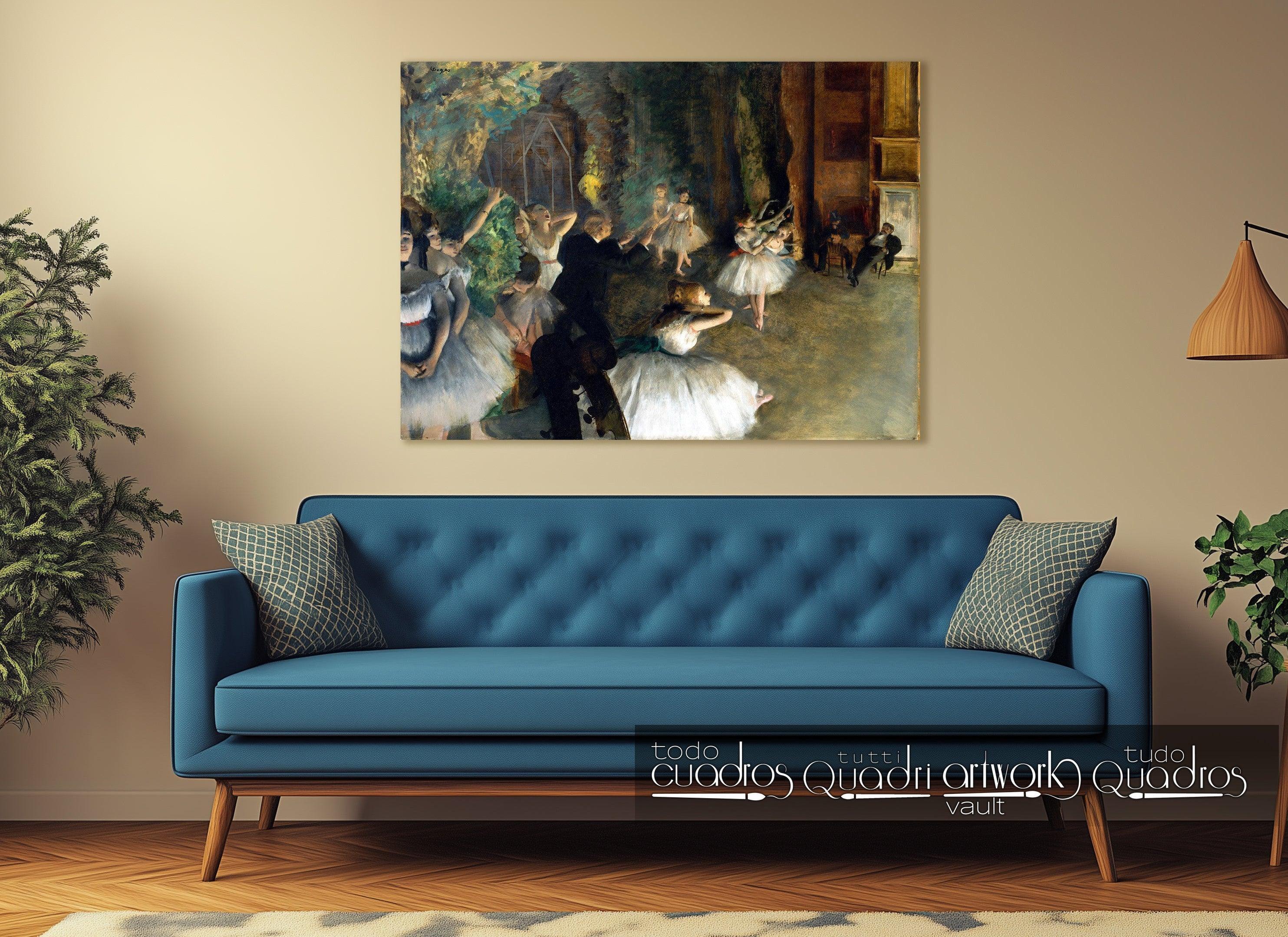 Répétition d'un ballet sur la scène, Degas