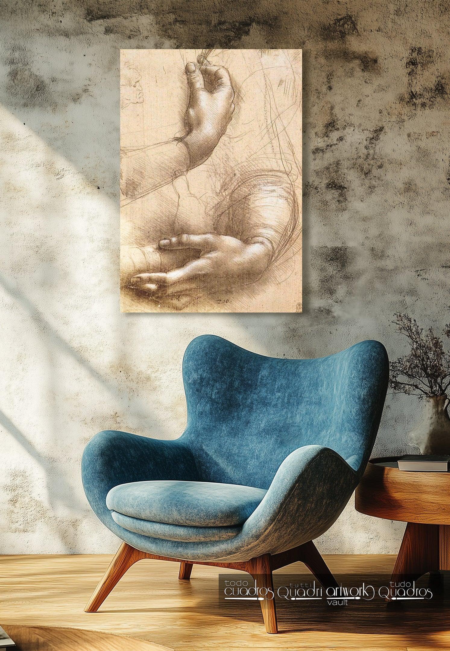 Étude des mains, Léonard de Vinci