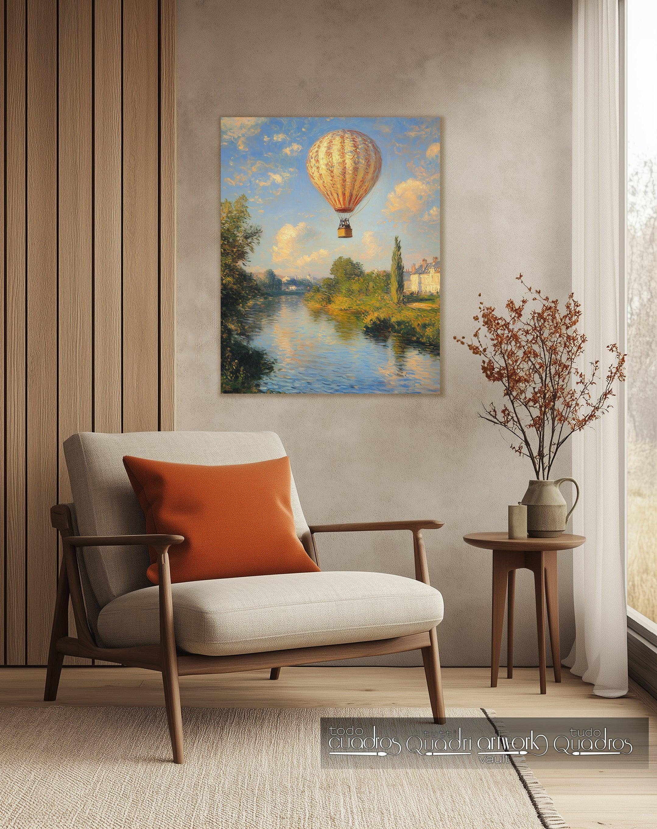 Voyage parmi les nuages, style Monet