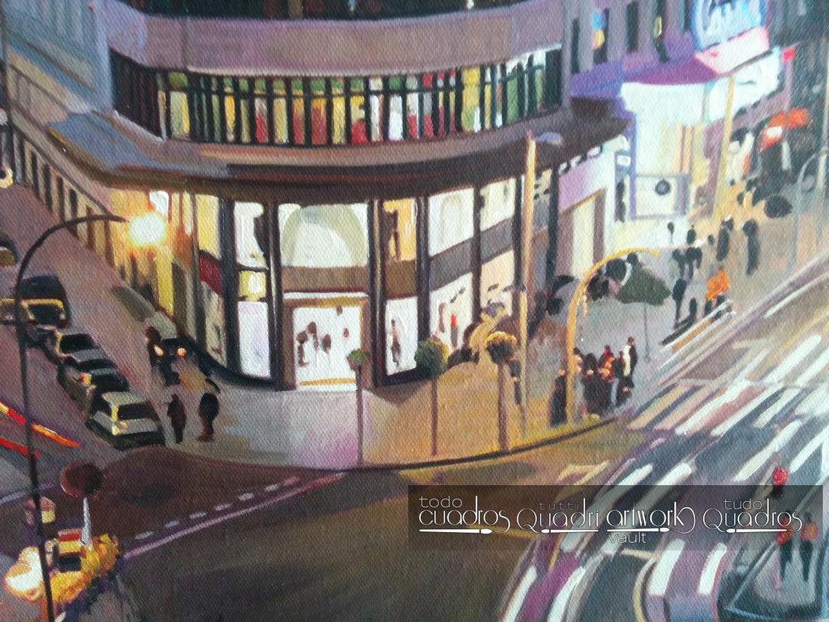 La Gran Vía de Madrid la nuit