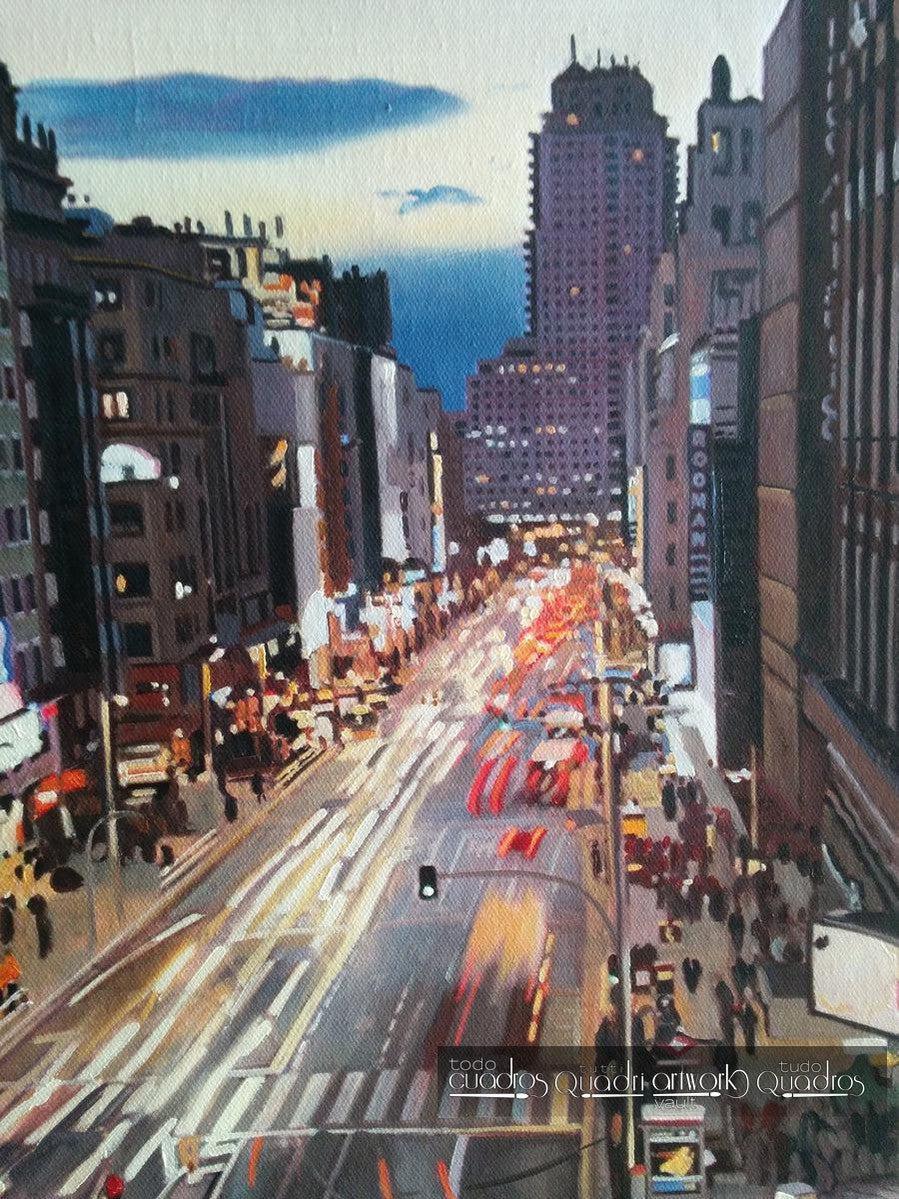 La Gran Vía de Madrid la nuit