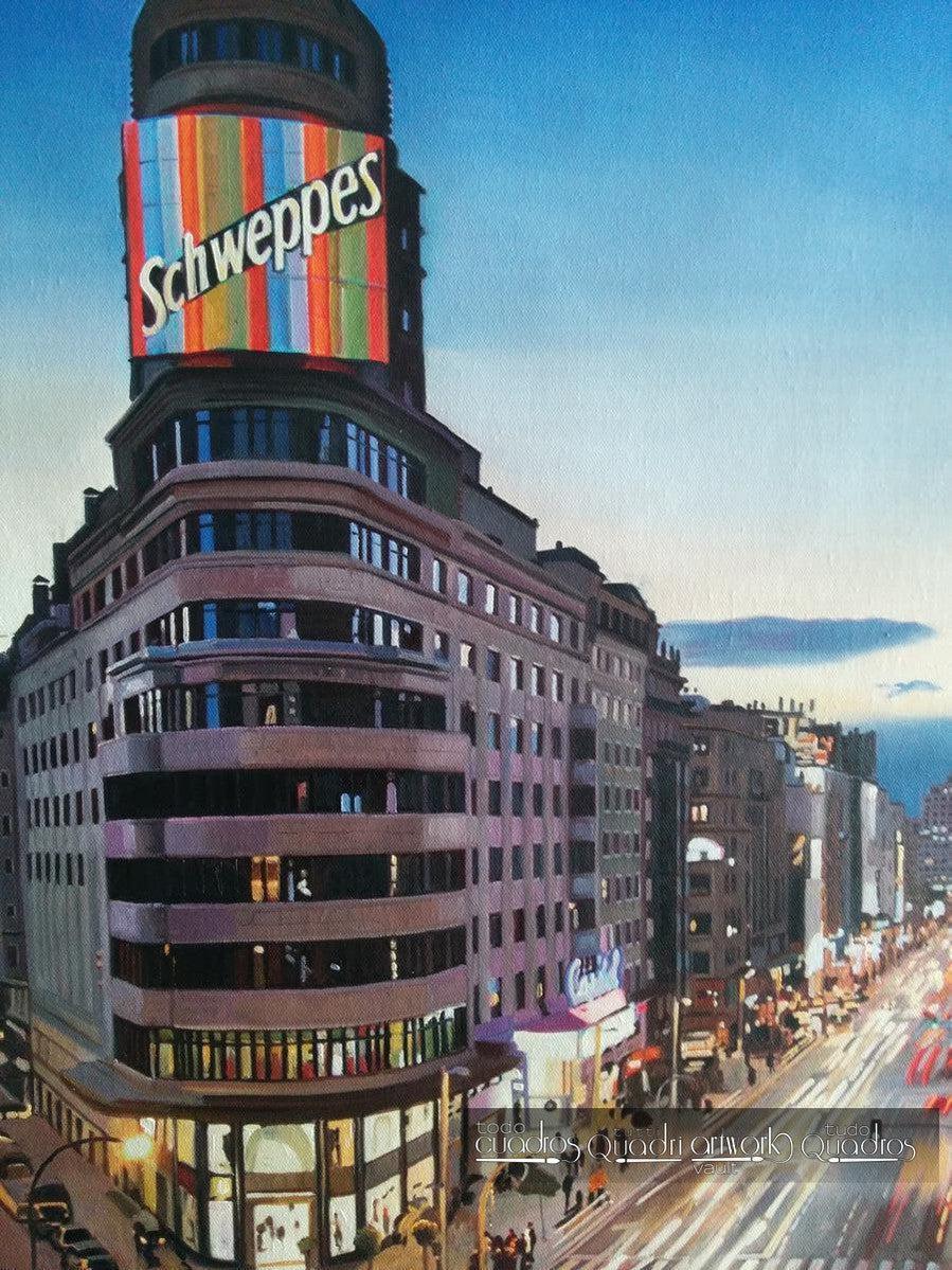 La Gran Vía de Madrid la nuit