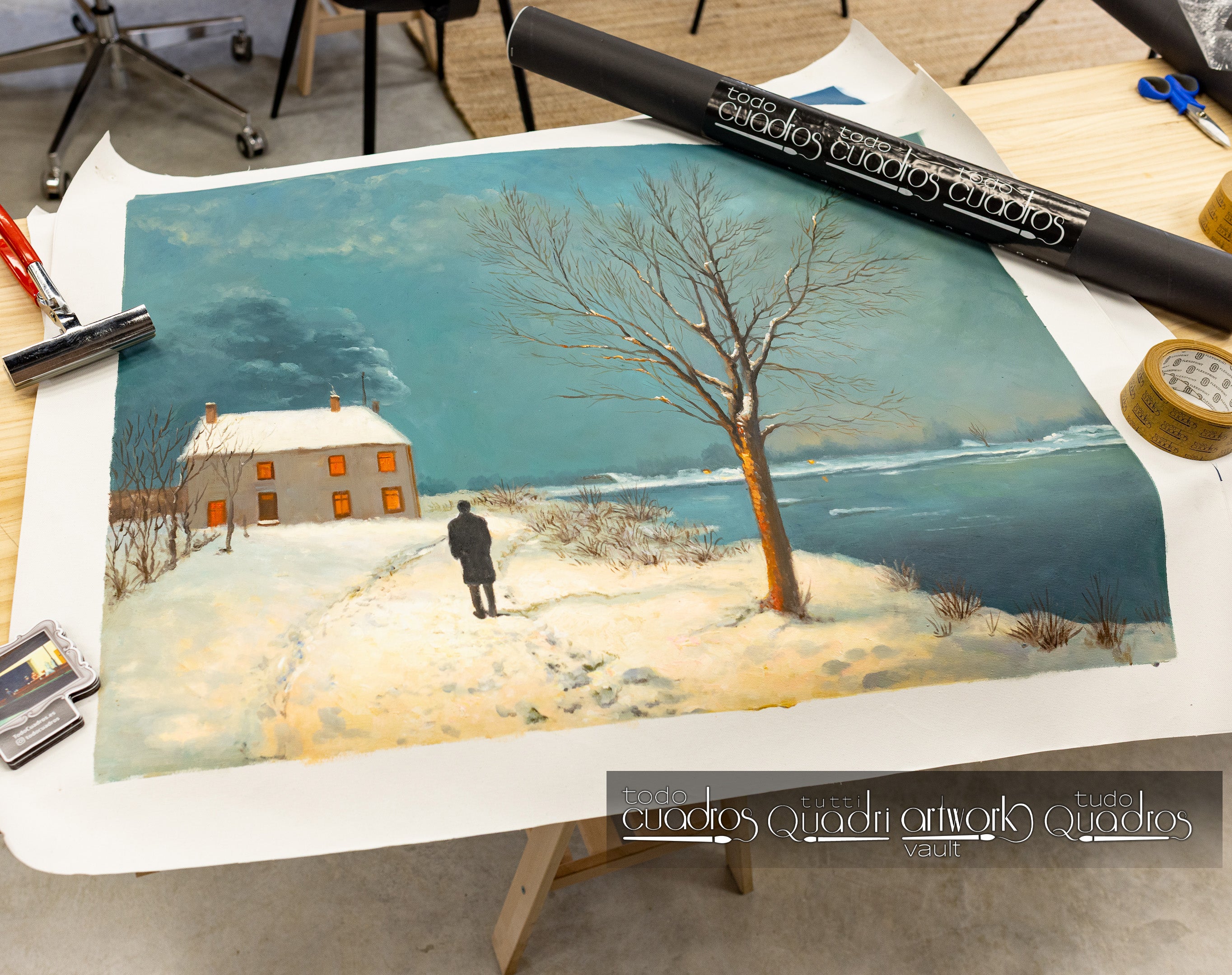 Là où le chemin s’arrête, style Hopper