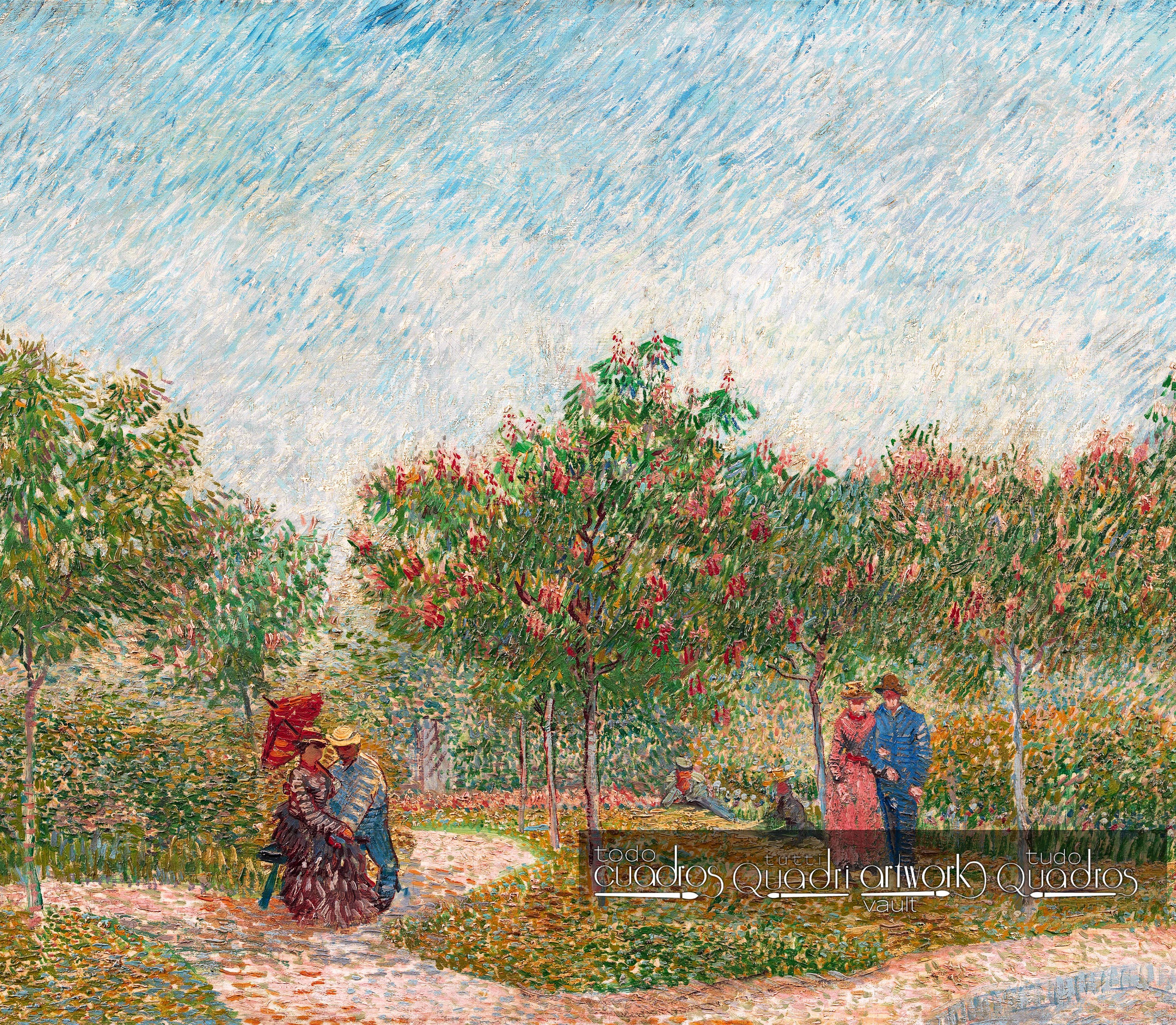 Jardin de Montmartre avec des amoureux, Van Gogh