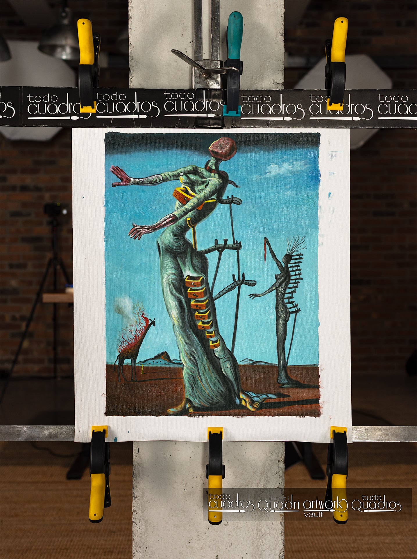 La girafe en feu, Dalí
