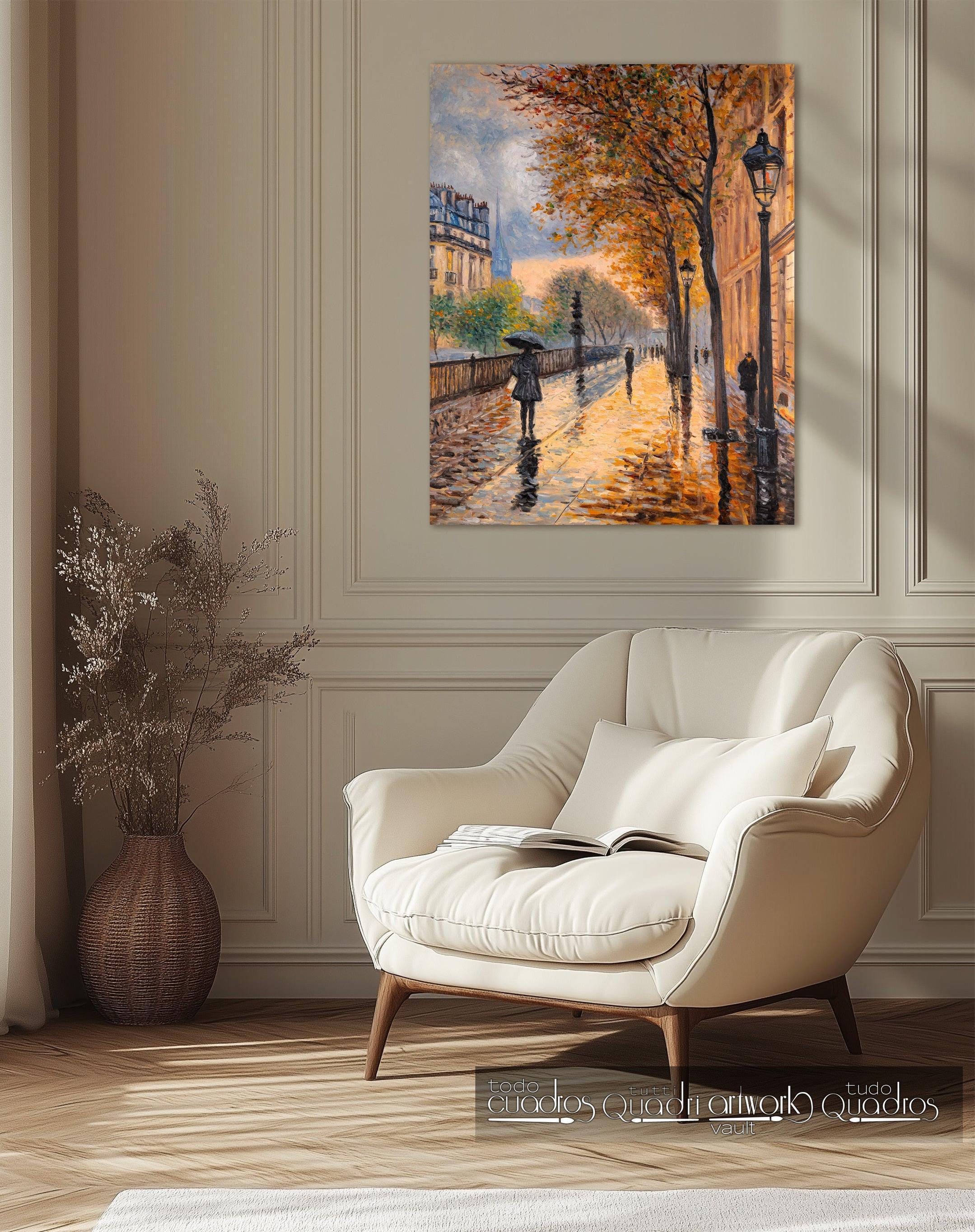 Après-midi de pluie, style Monet