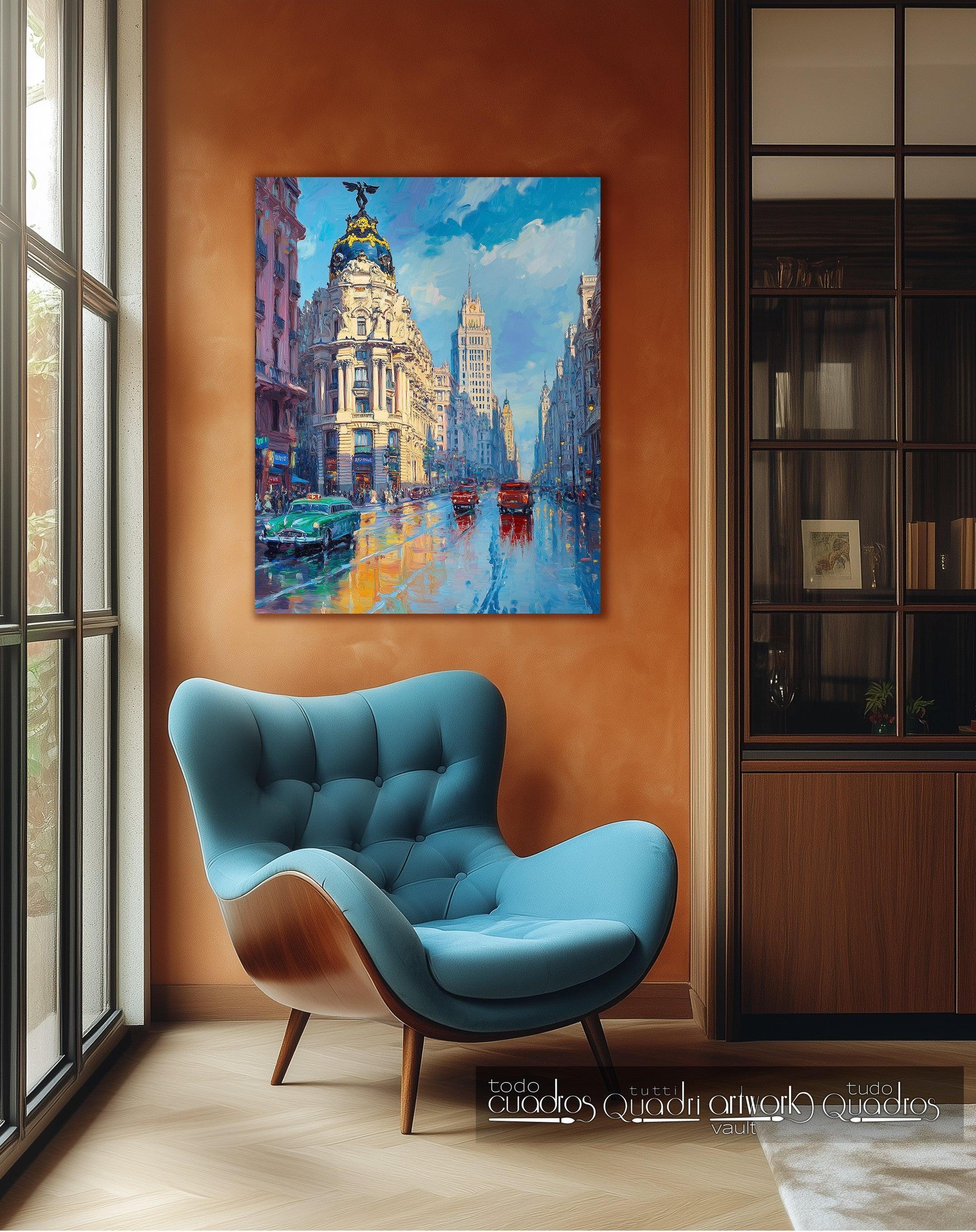 Madrid en mouvement, style Monet