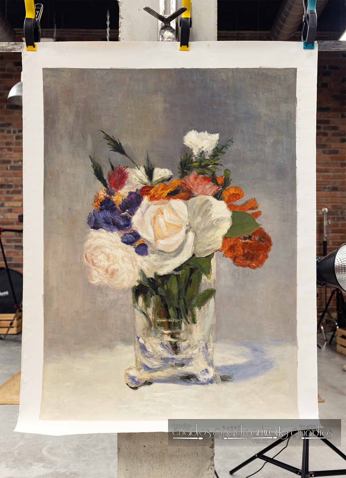 Fleurs dans un vase de cristal, Manet