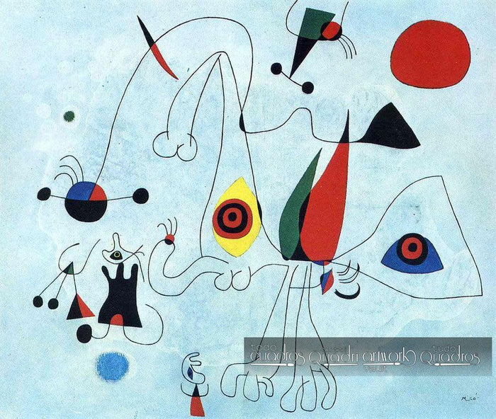 Femmes Et Oiseaux À L'Aube, Miró