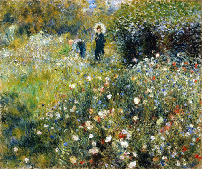 Femme avec parasol dans un jardin, Renoir
