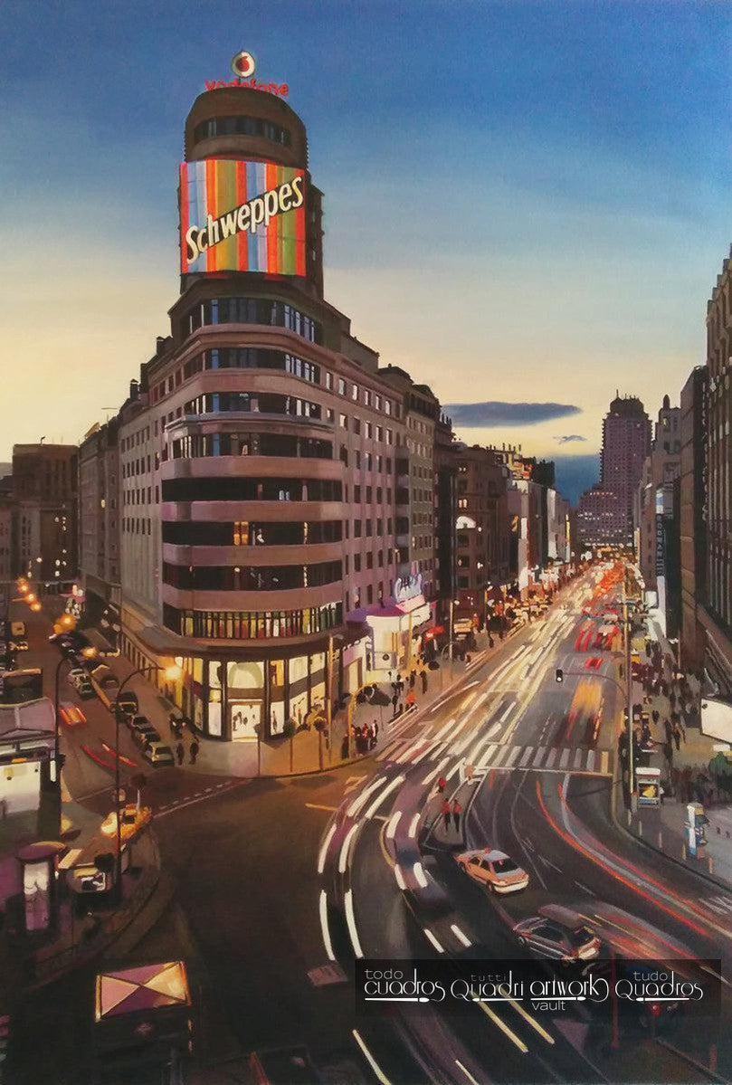 La Gran Vía de Madrid la nuit