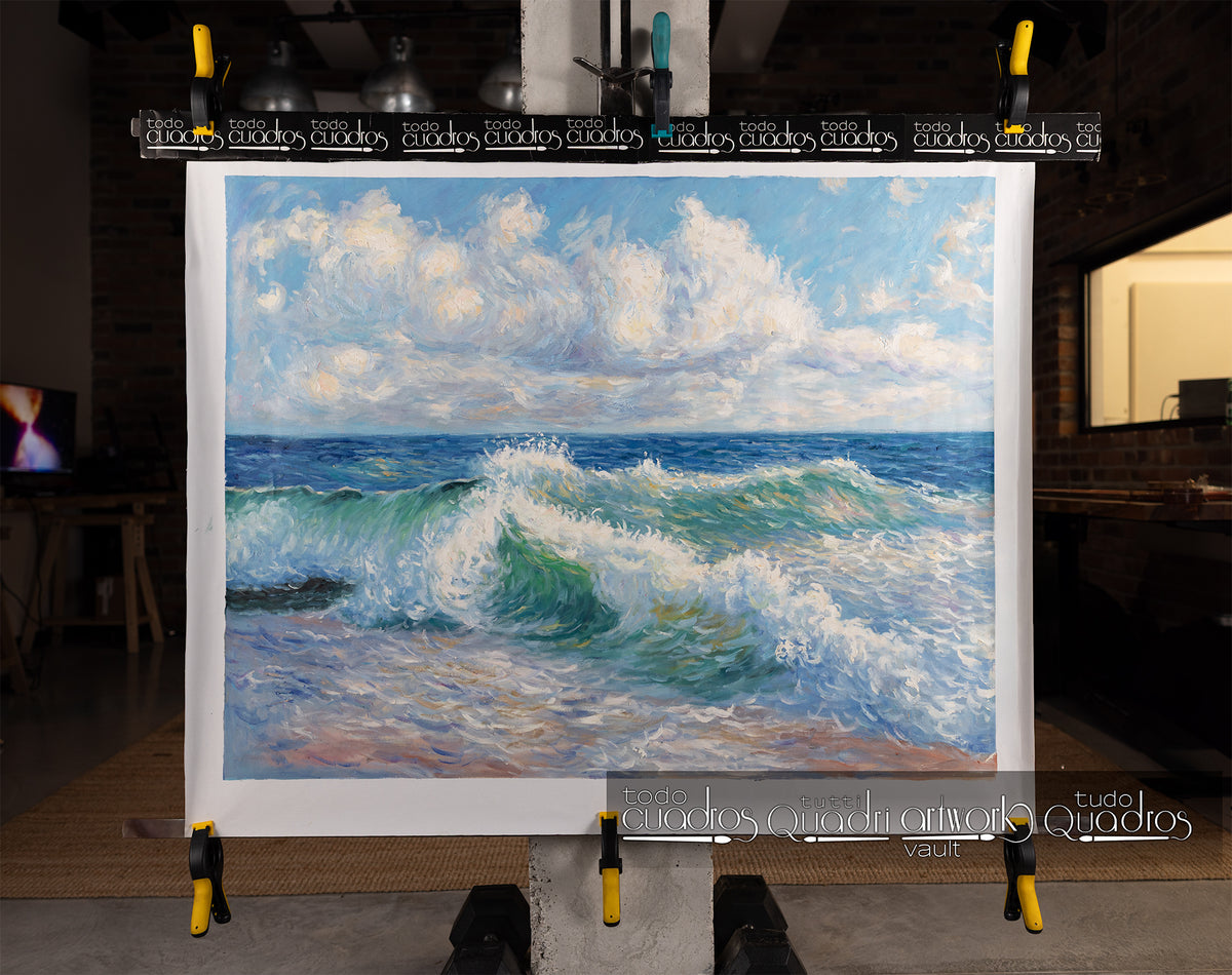 La danse des vagues, style Monet