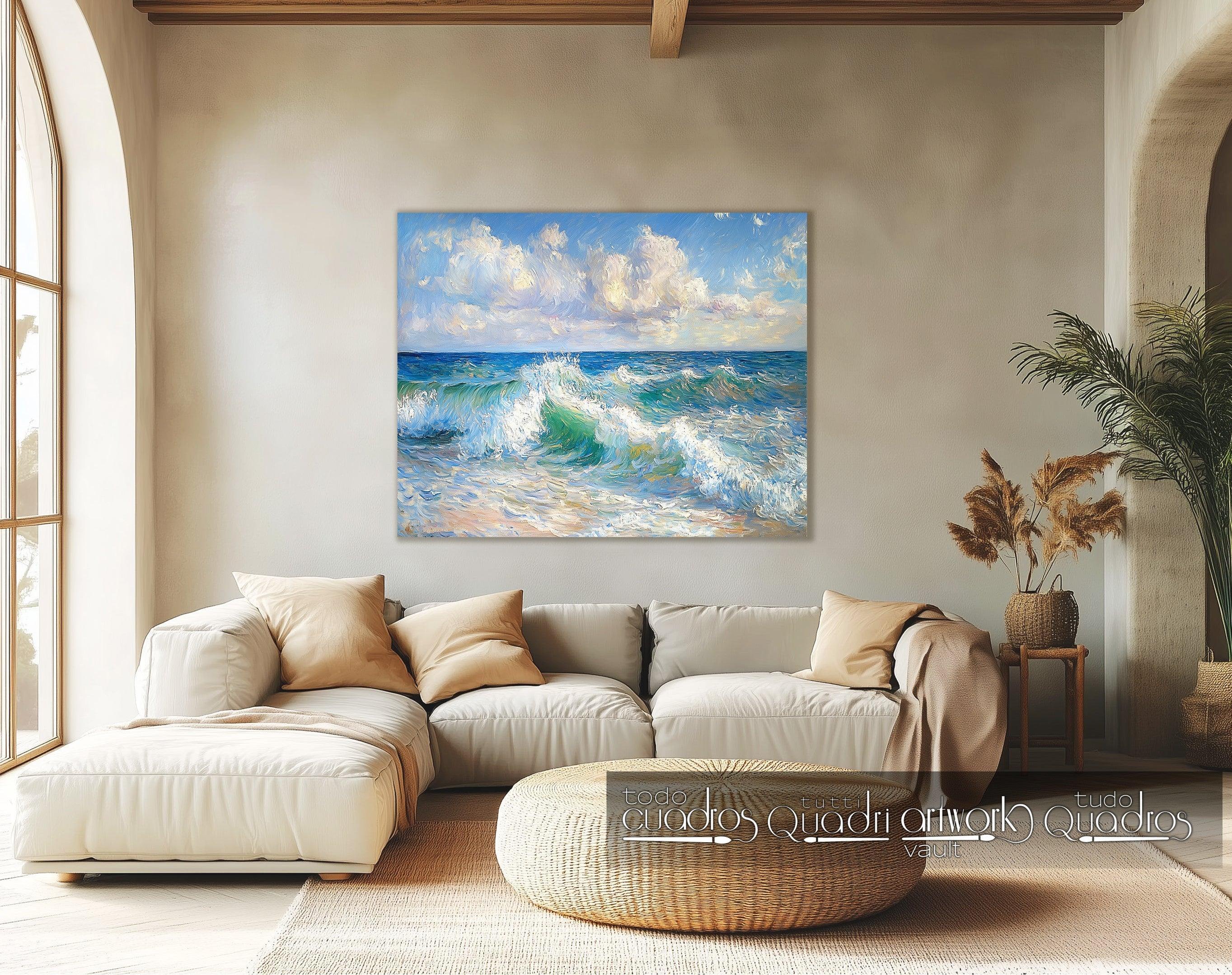 La danse des vagues, style Monet