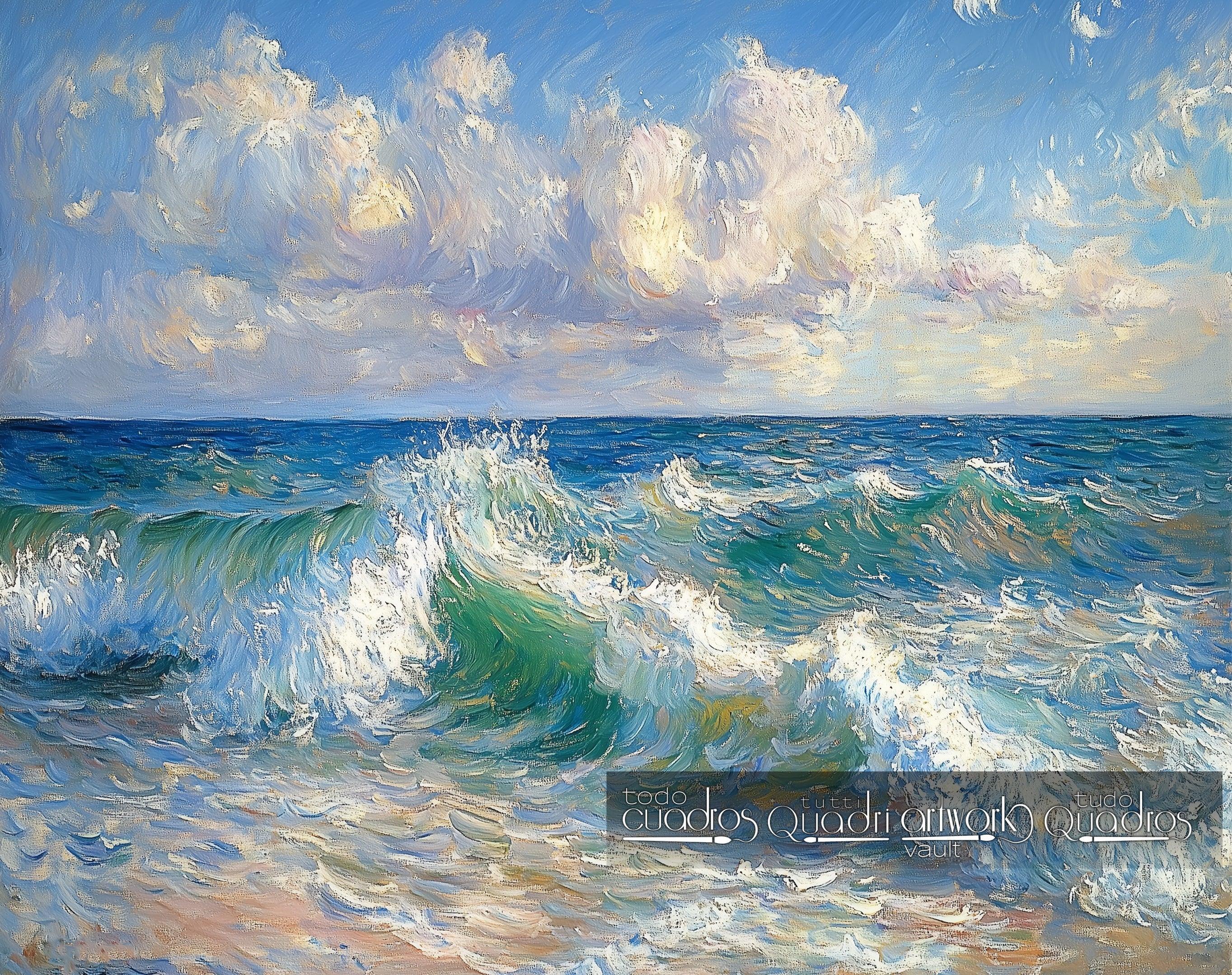 La danse des vagues, style Monet