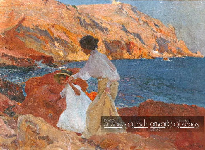 Clotilde et Elena sur les rochers, Jávea, Sorolla