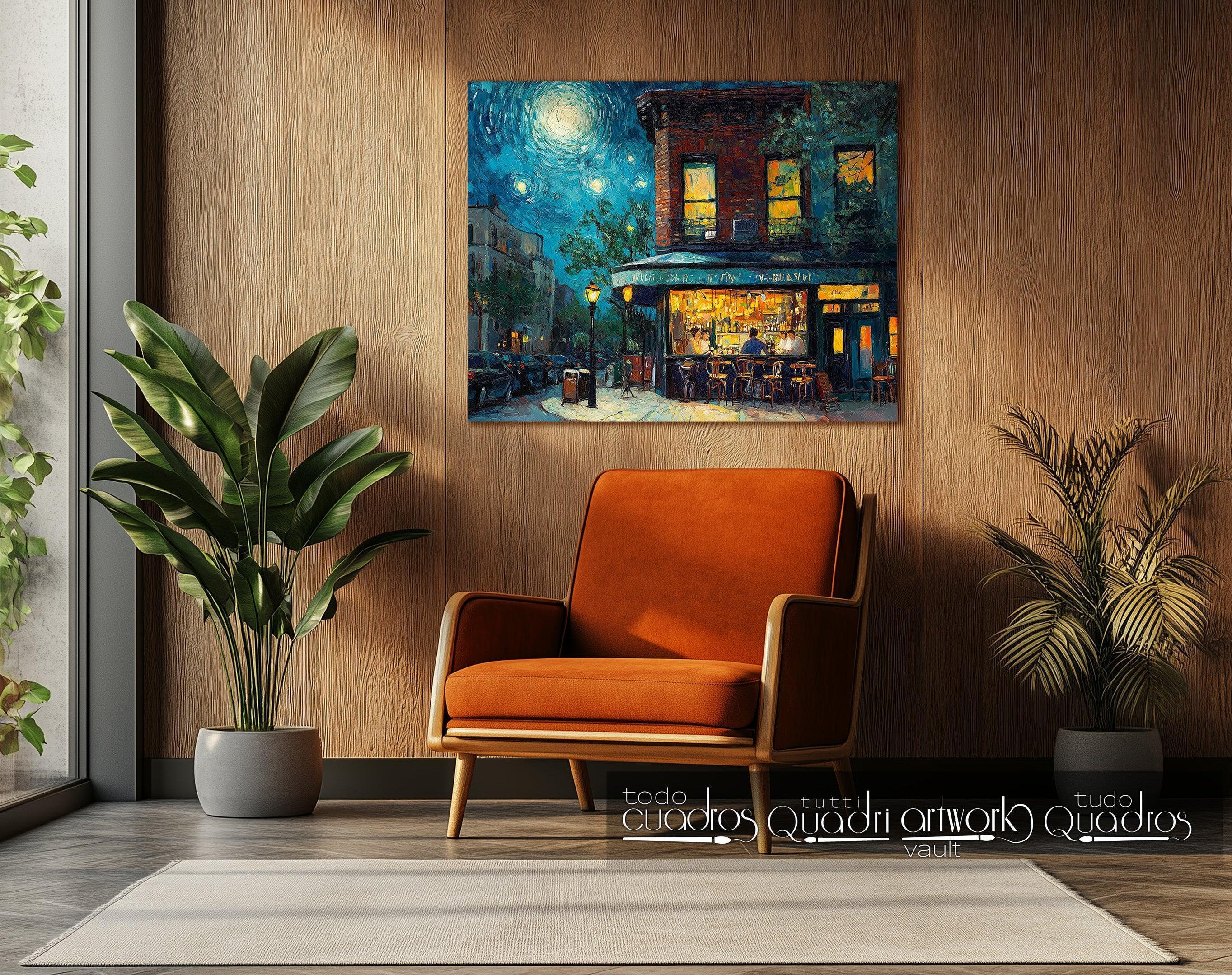 Nuit au café, style Van Gogh moderne
