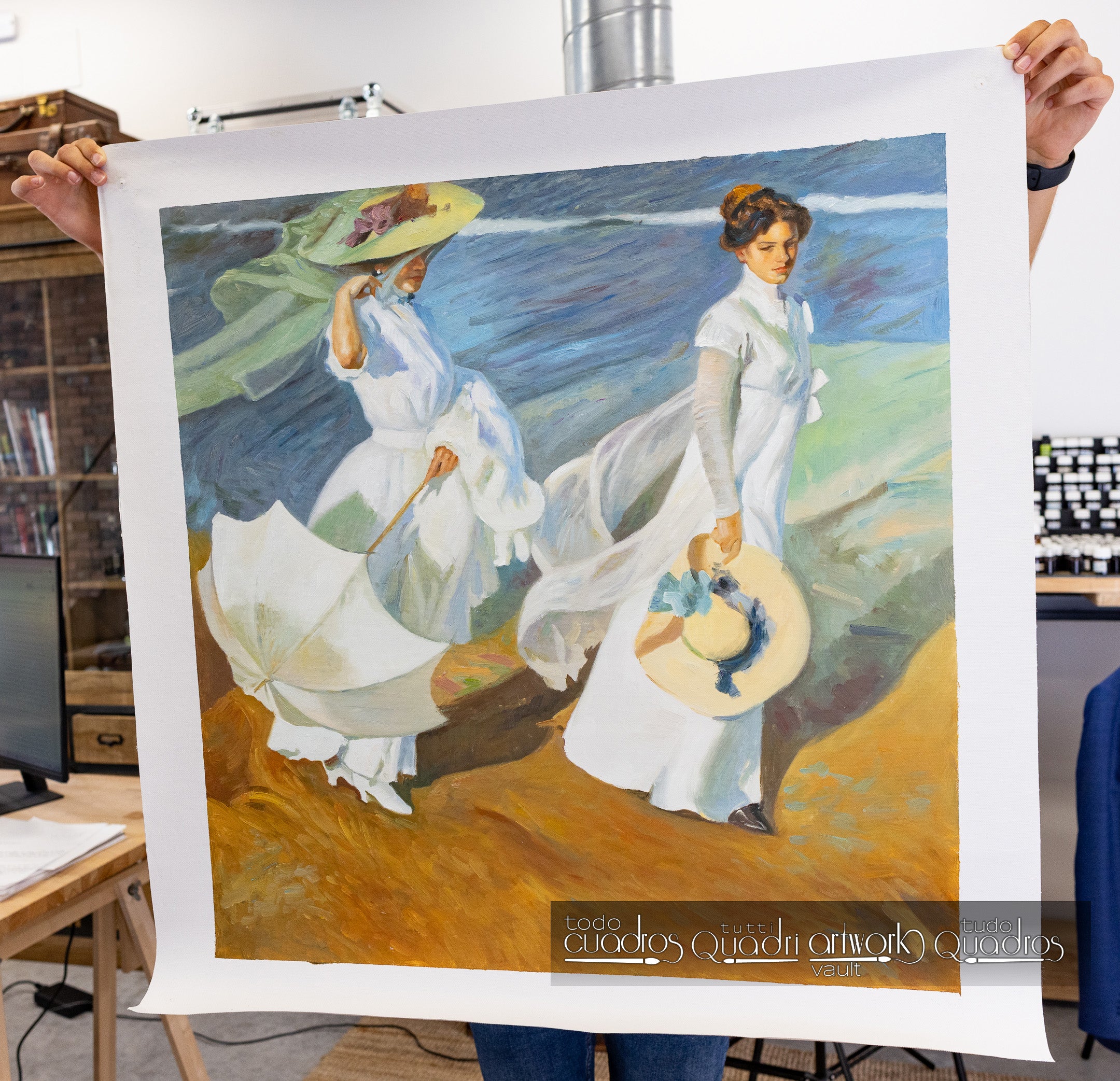 Promenade au bord de la mer, Sorolla