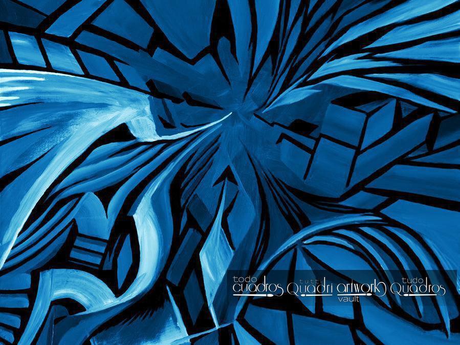 Formes bleues, Abstrait