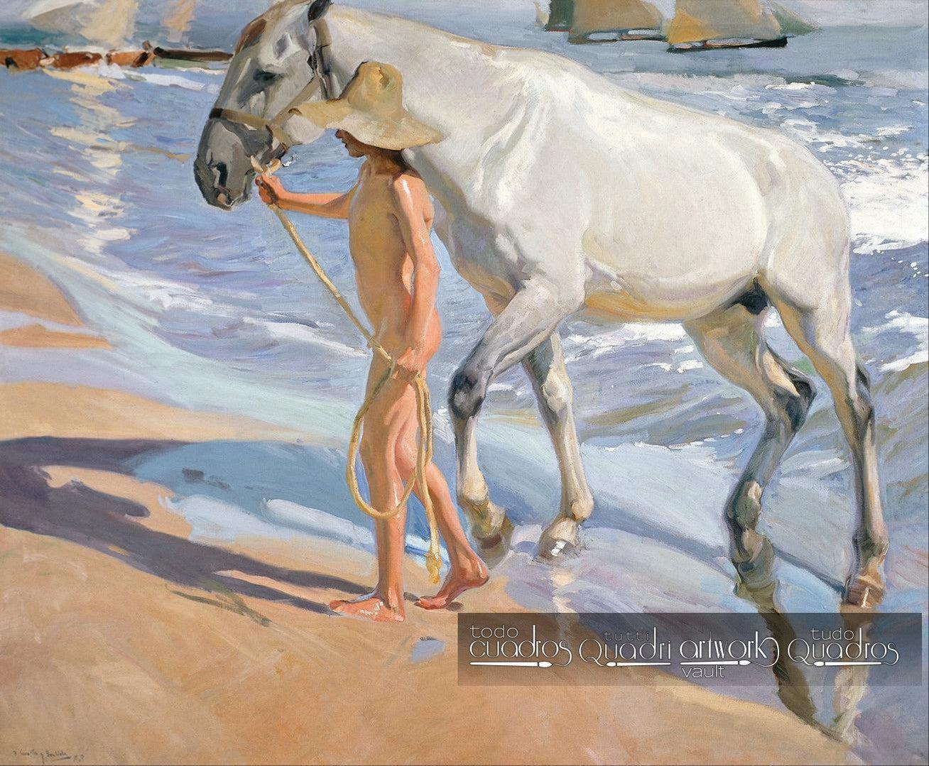 Le Bain du cheval, Sorolla