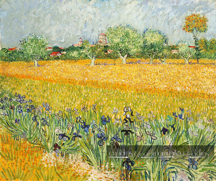 Champ de fleurs près d’Arles, Van Gogh