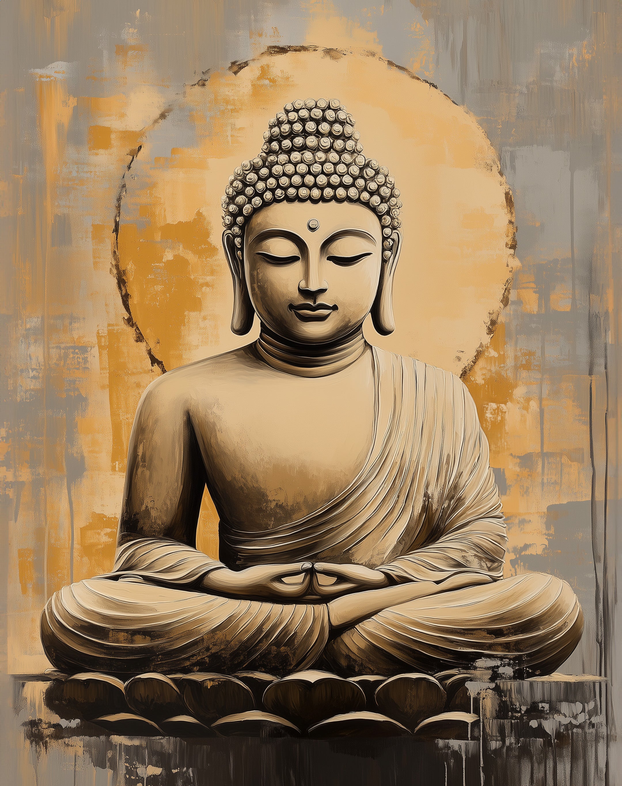 Bouddha parmi les ocres
