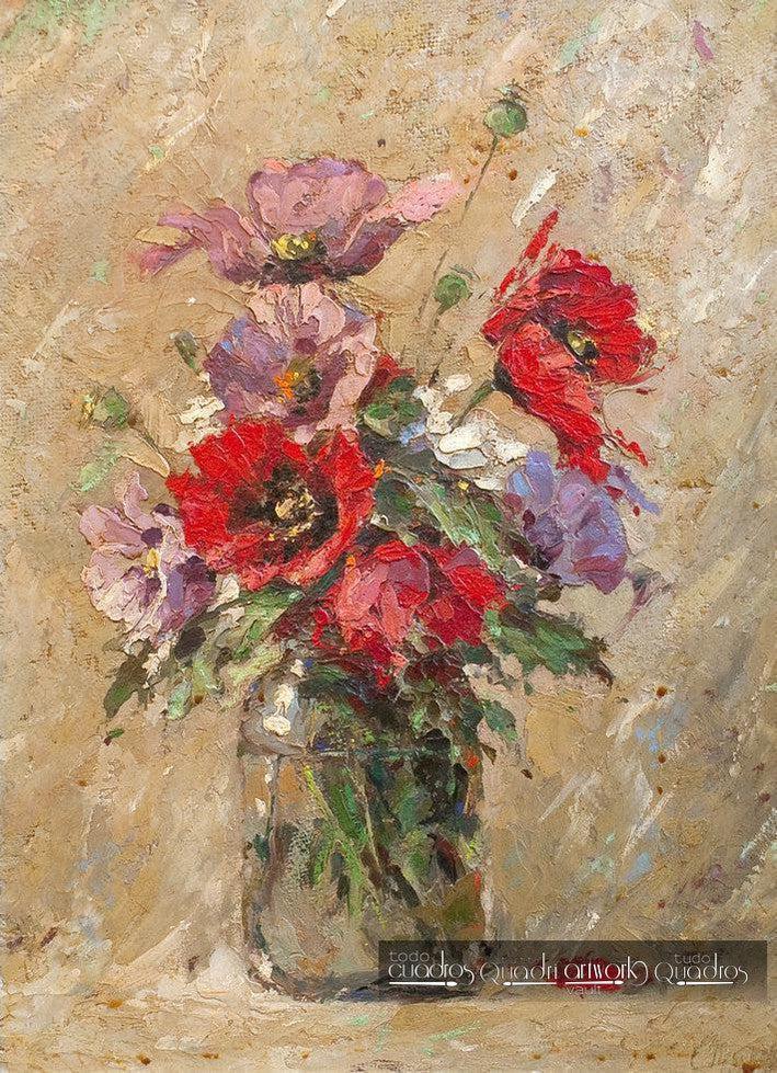 Vase rustique, Huile