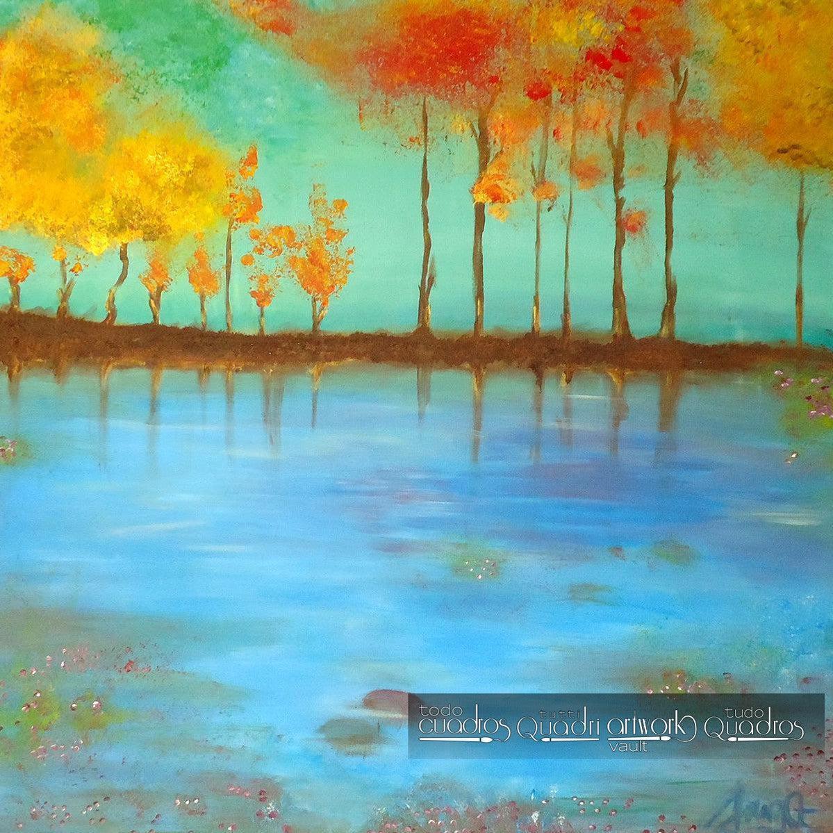 Tableau "Le lac bleu" <br /> A. Croxatto