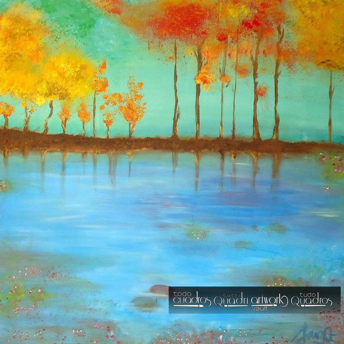 Tableau "Le lac bleu" <br /> A. Croxatto