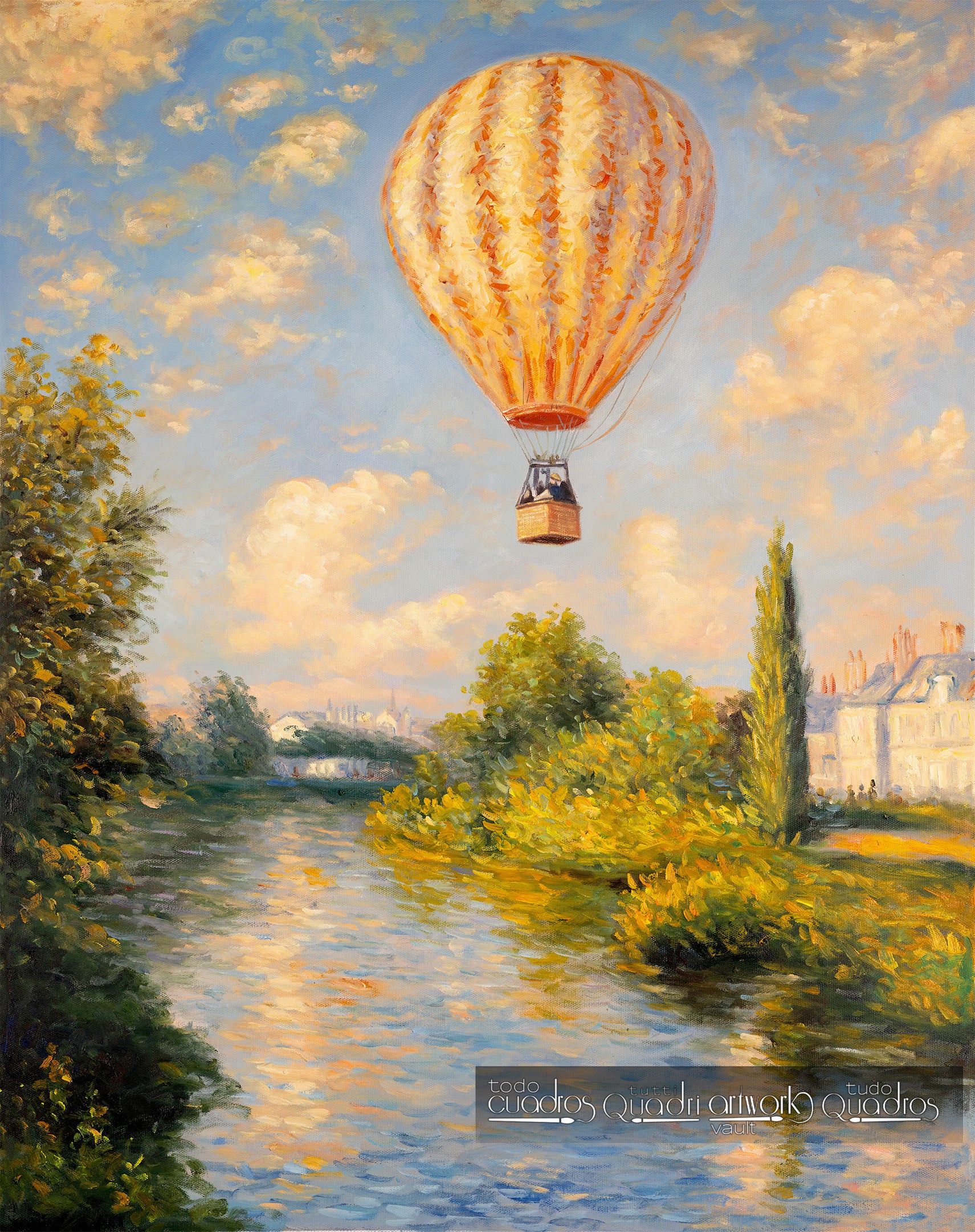 Voyage parmi les nuages, style Monet