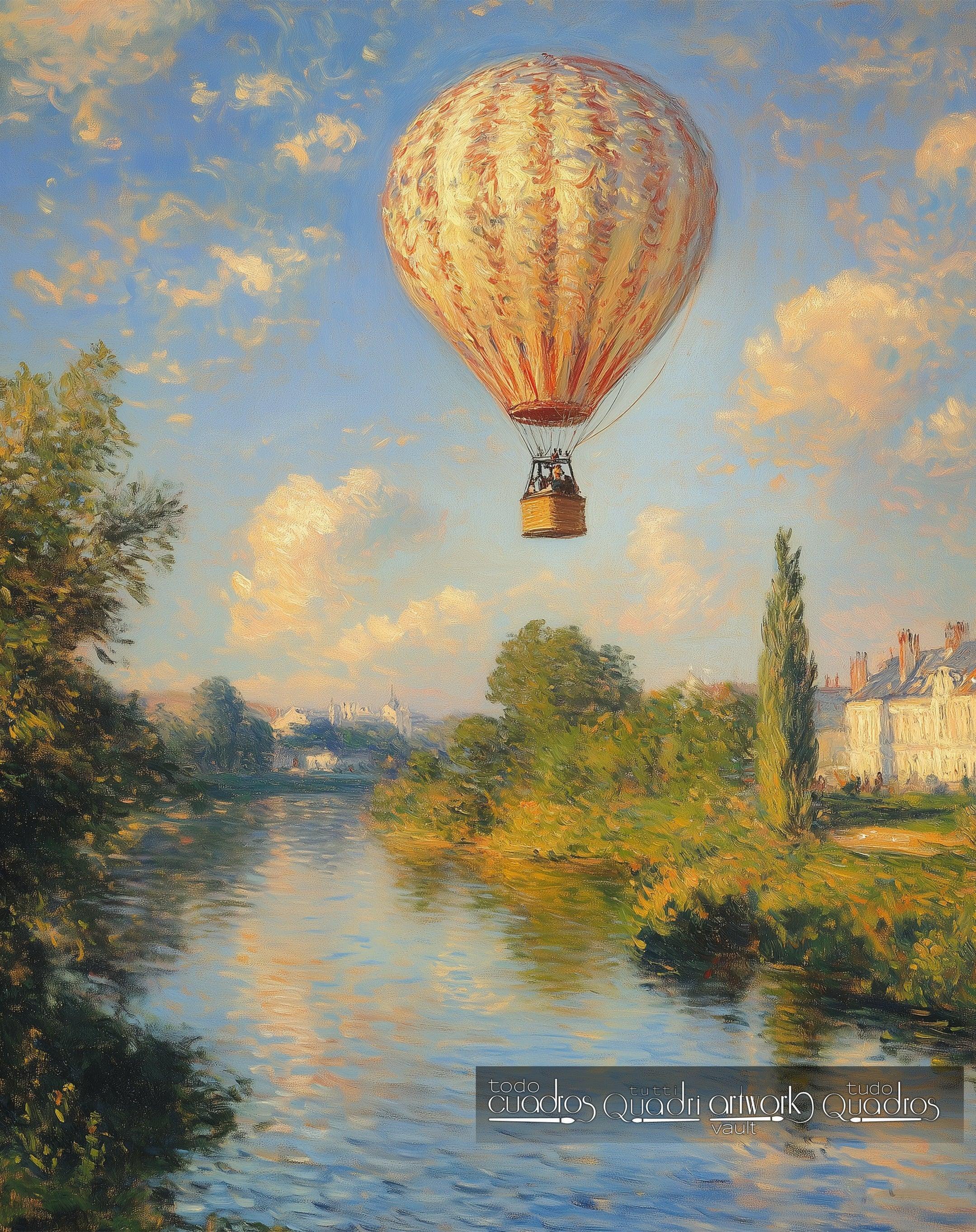 Voyage parmi les nuages, style Monet