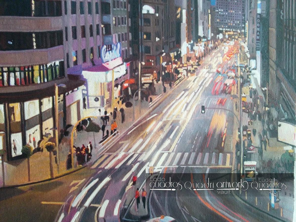 La Gran Vía de Madrid la nuit