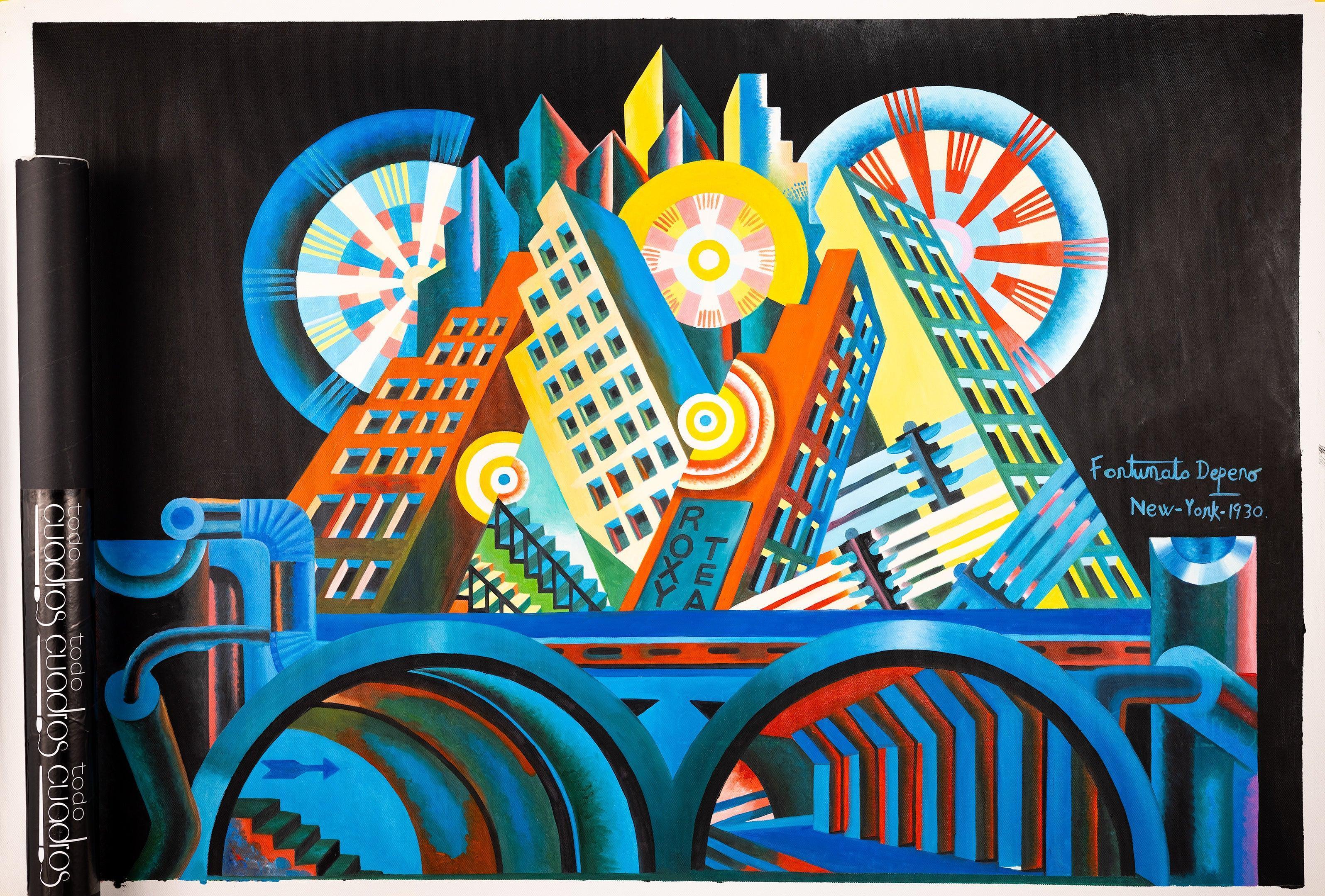 Gratte-ciel et tunnel, Depero