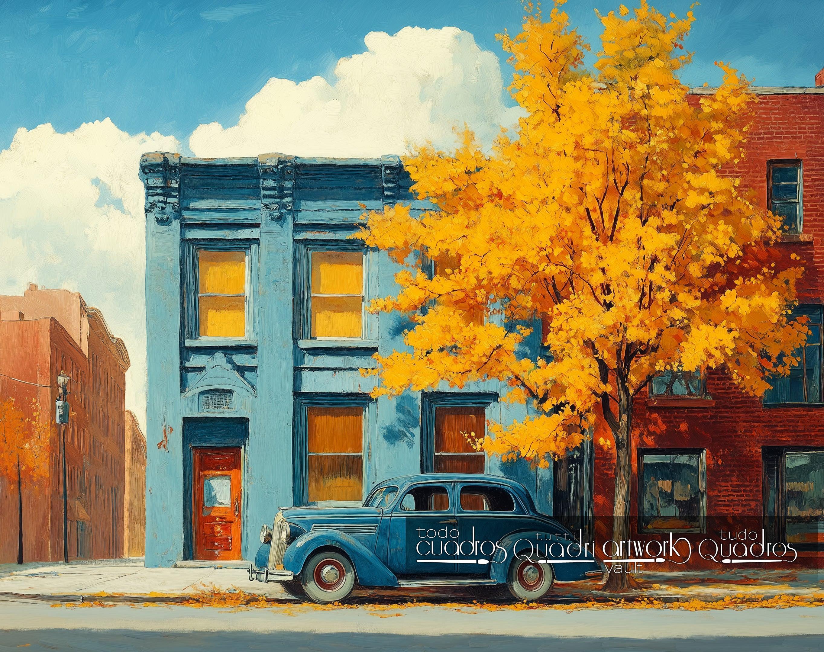 Rue d’automne, style Hopper