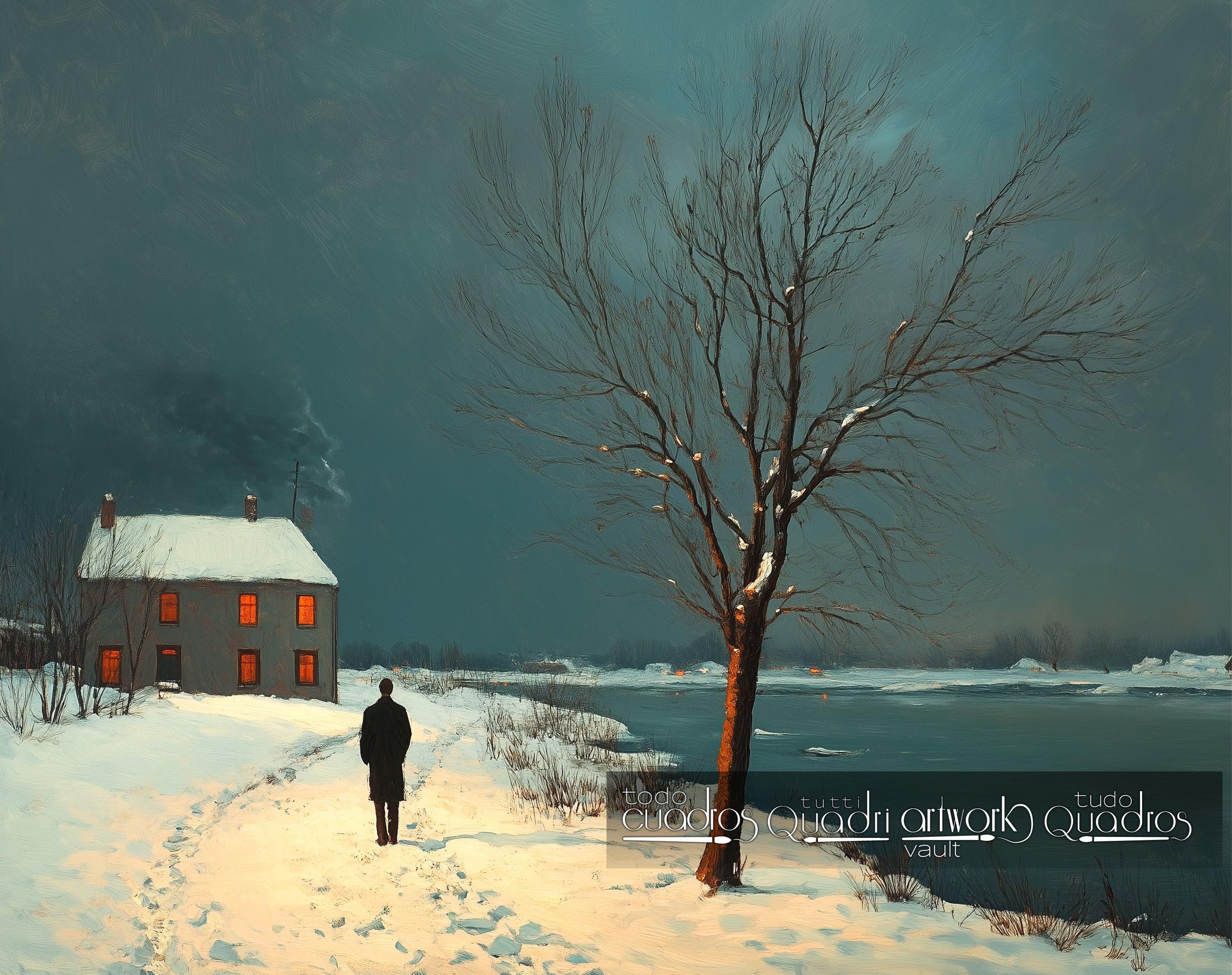 Là où le chemin s’arrête, style Hopper