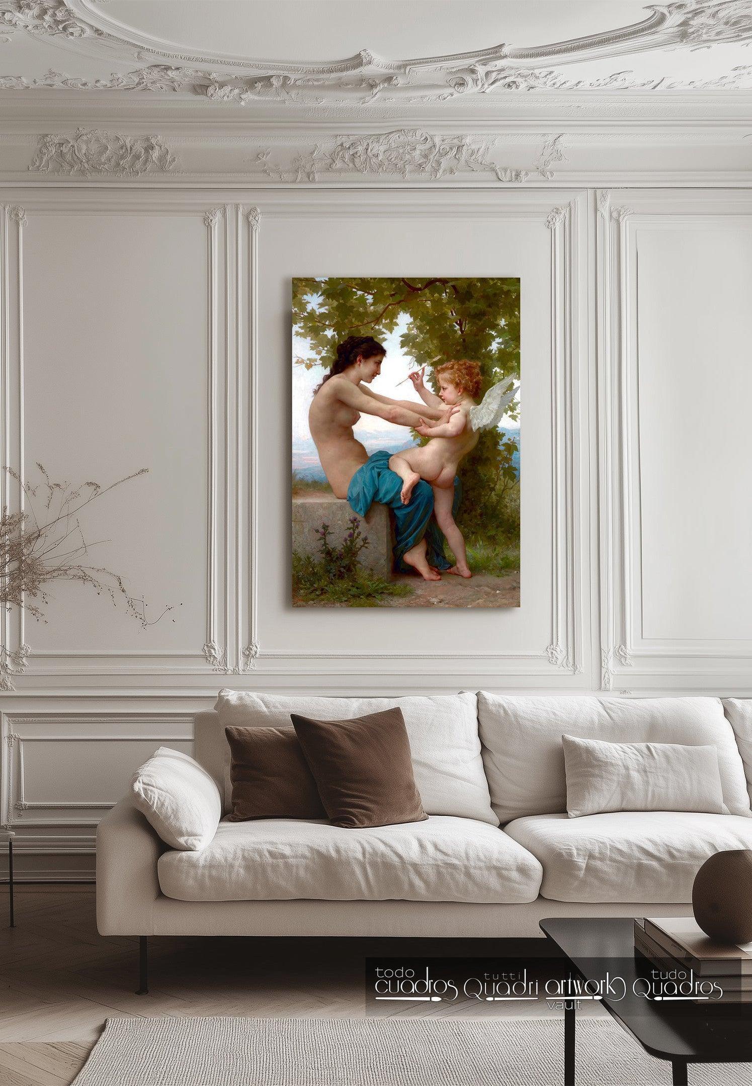 Jeune fille se défendant contre Éros, Bouguereau