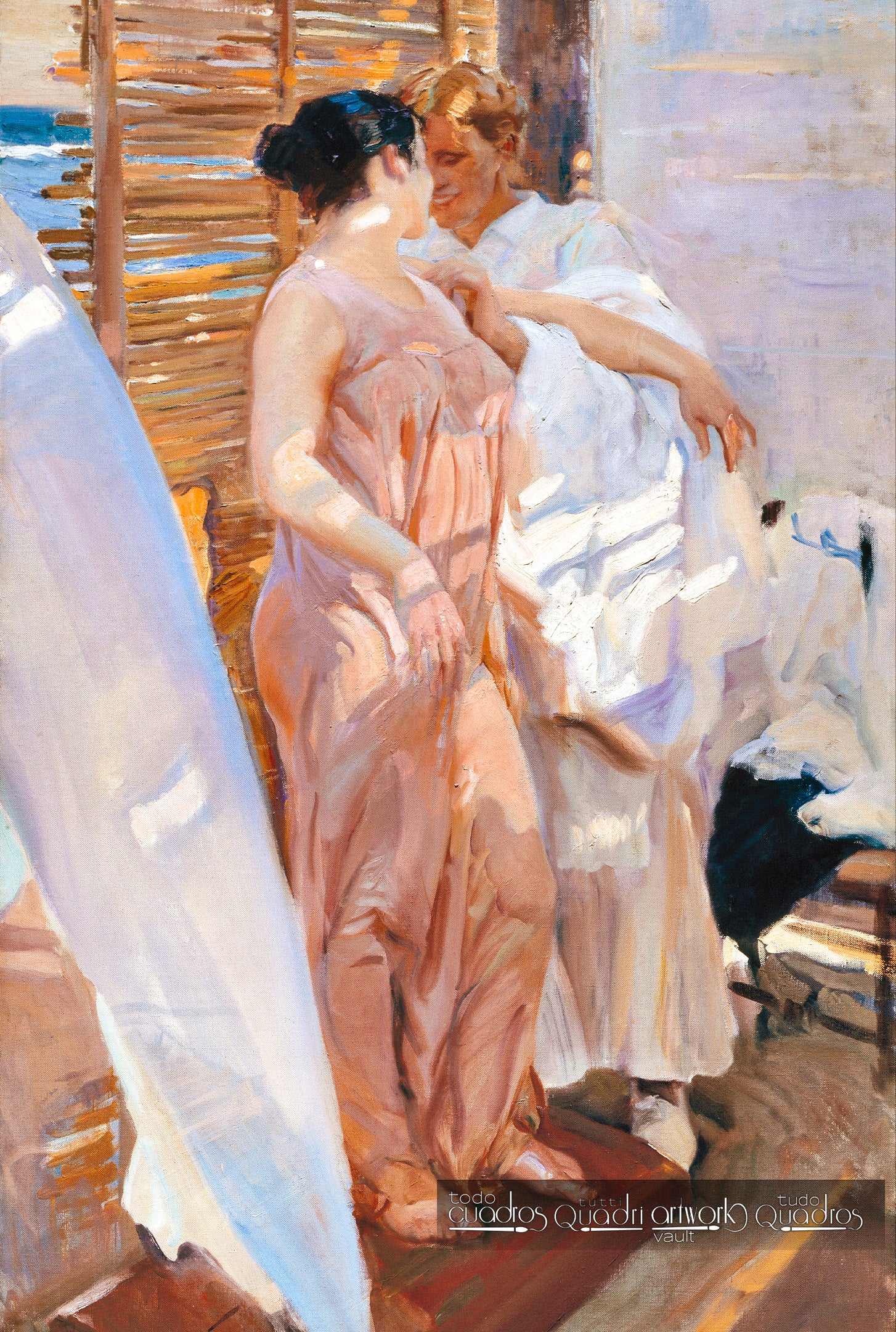 Le Peignoir rose, Sorolla