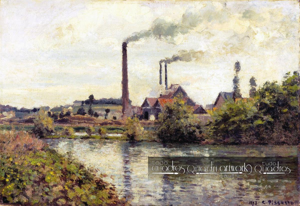 L’usine à Pontoise, Pissarro