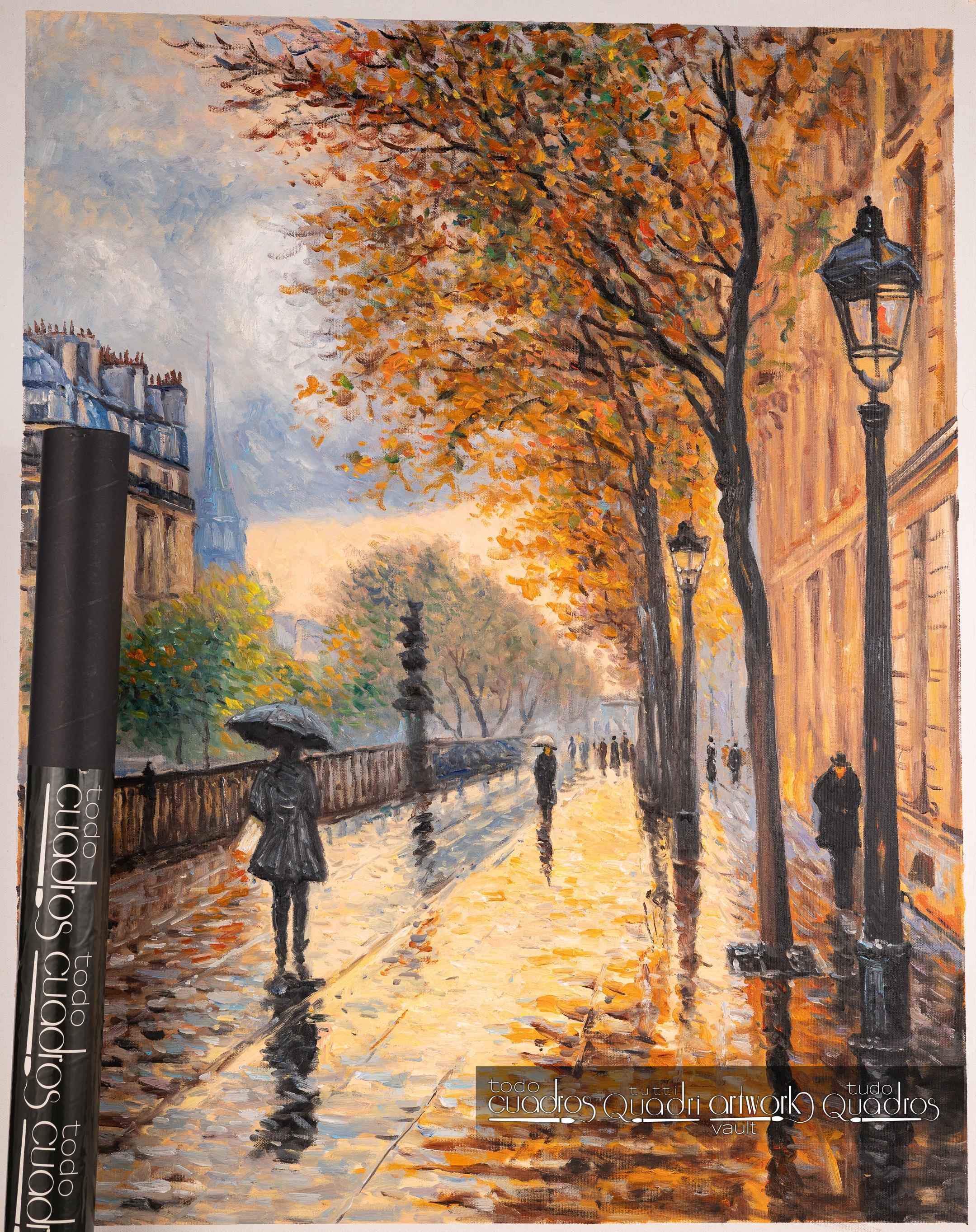 Après-midi de pluie, style Monet