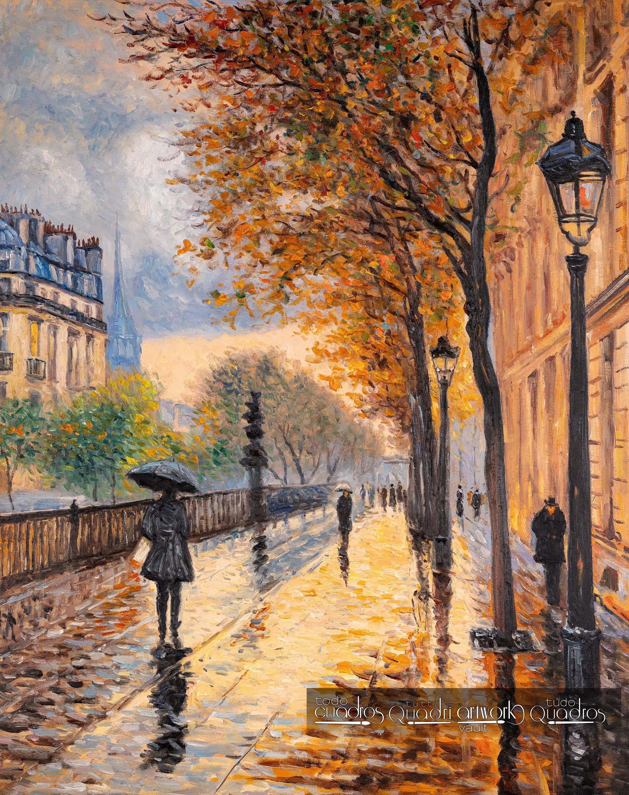 Après-midi de pluie, style Monet