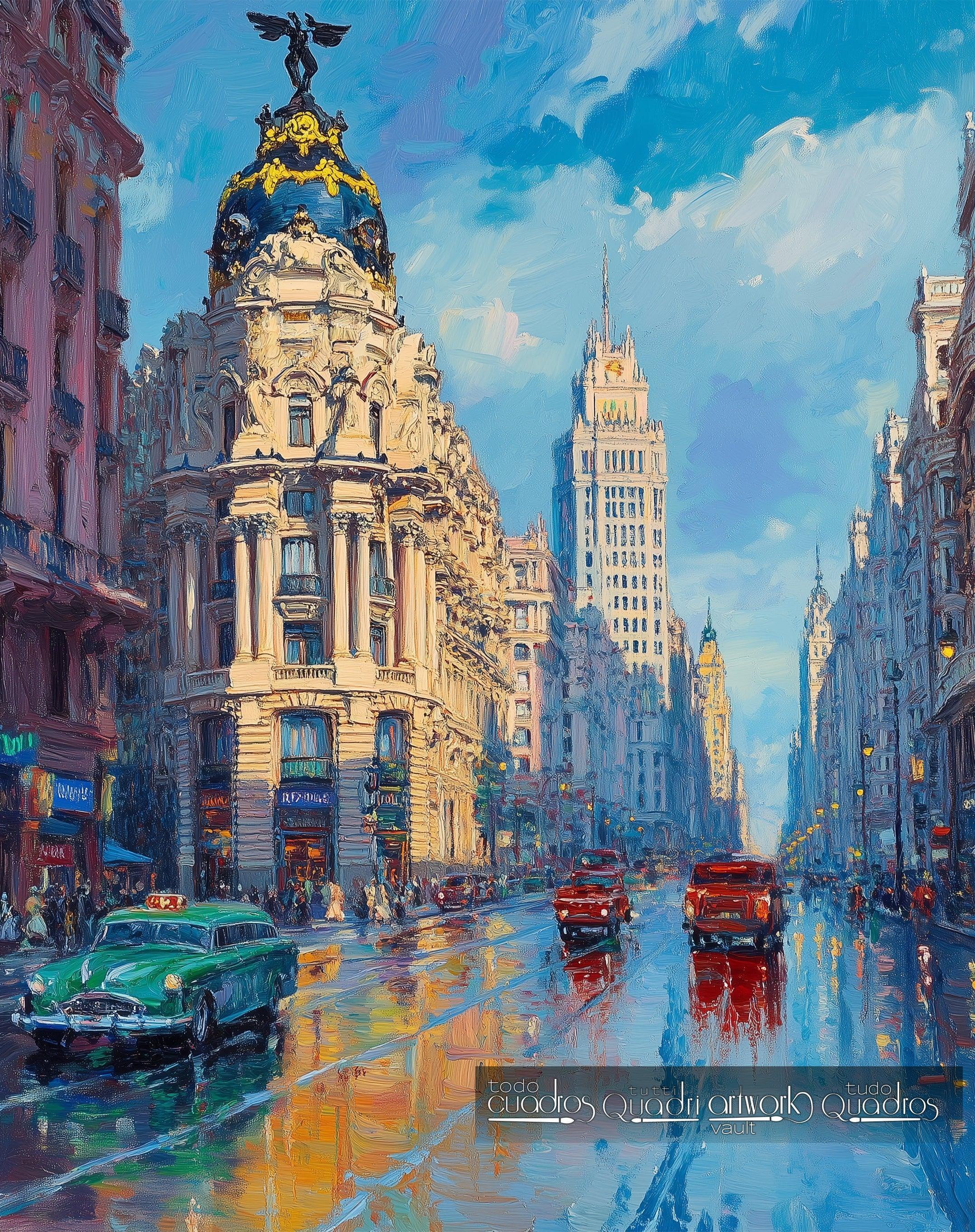 Madrid en mouvement, style Monet