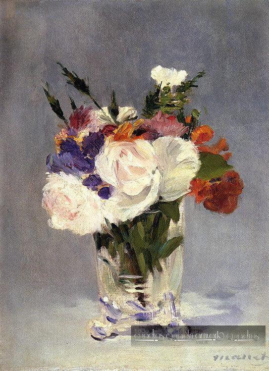 Fleurs dans un vase de cristal, Manet