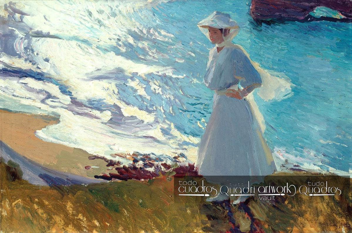 María sur la plage de Biarritz, Sorolla