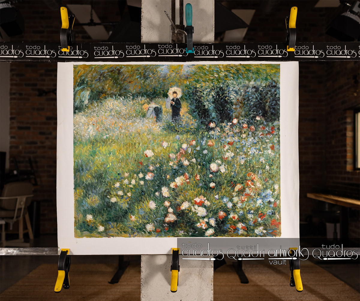 Femme avec parasol dans un jardin, Renoir